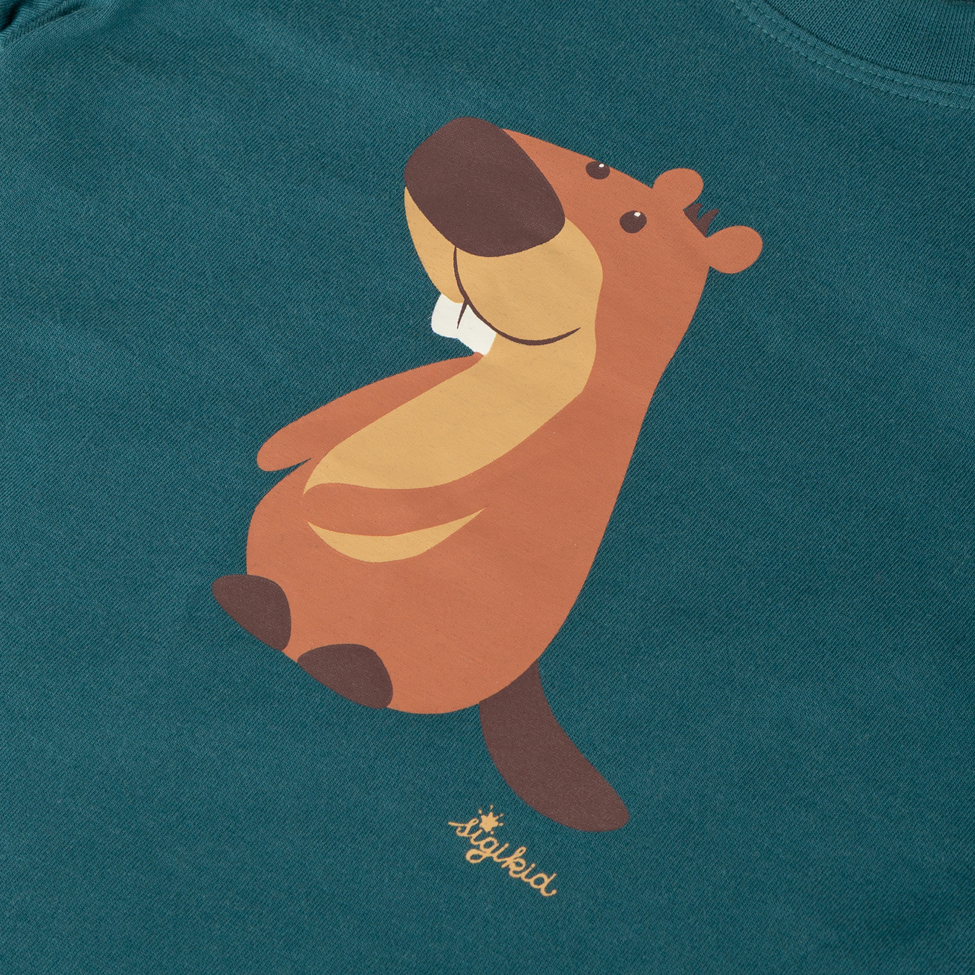 Children's long-sleeved pajamas beaver