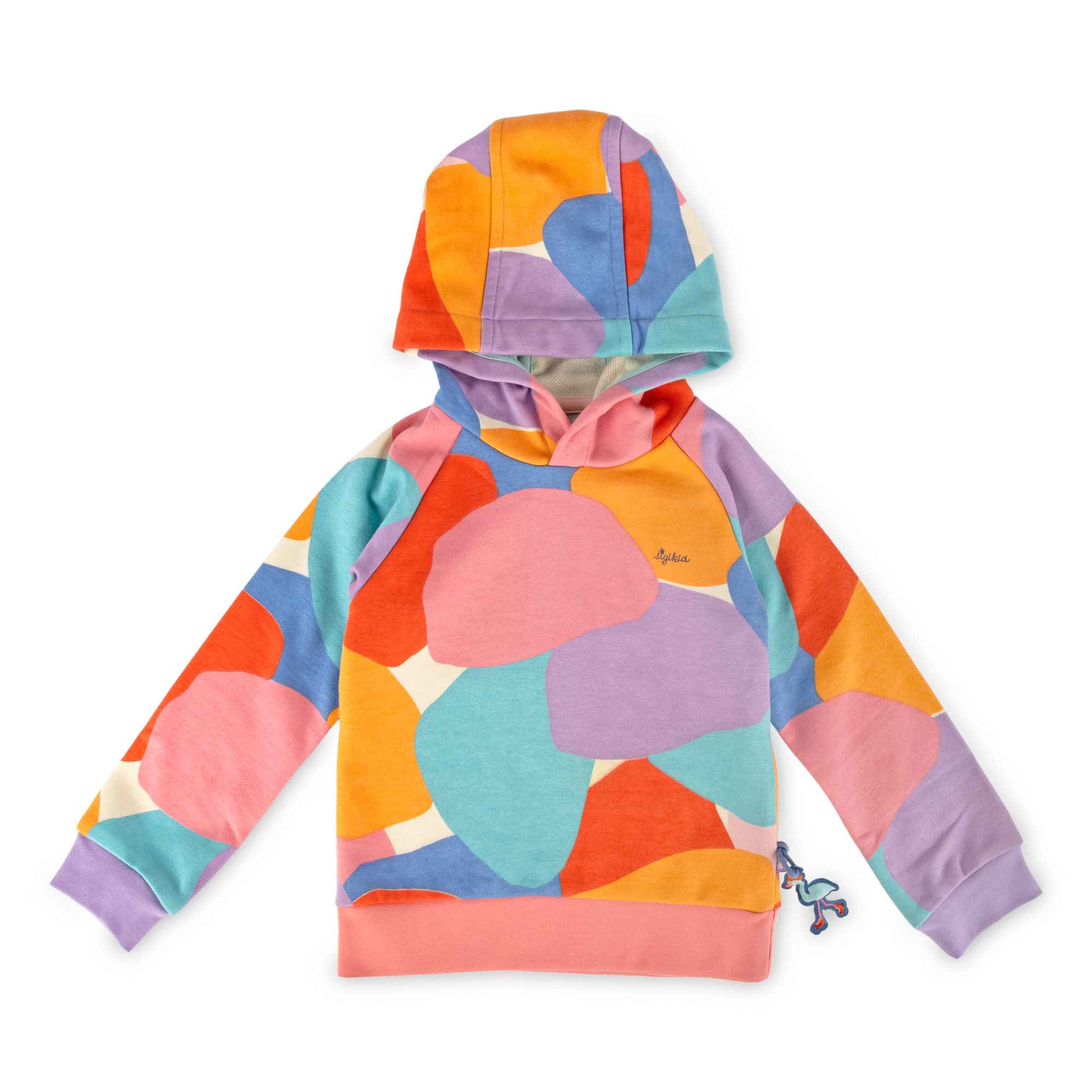 Girls' sweatshirt hoody, multicoloured