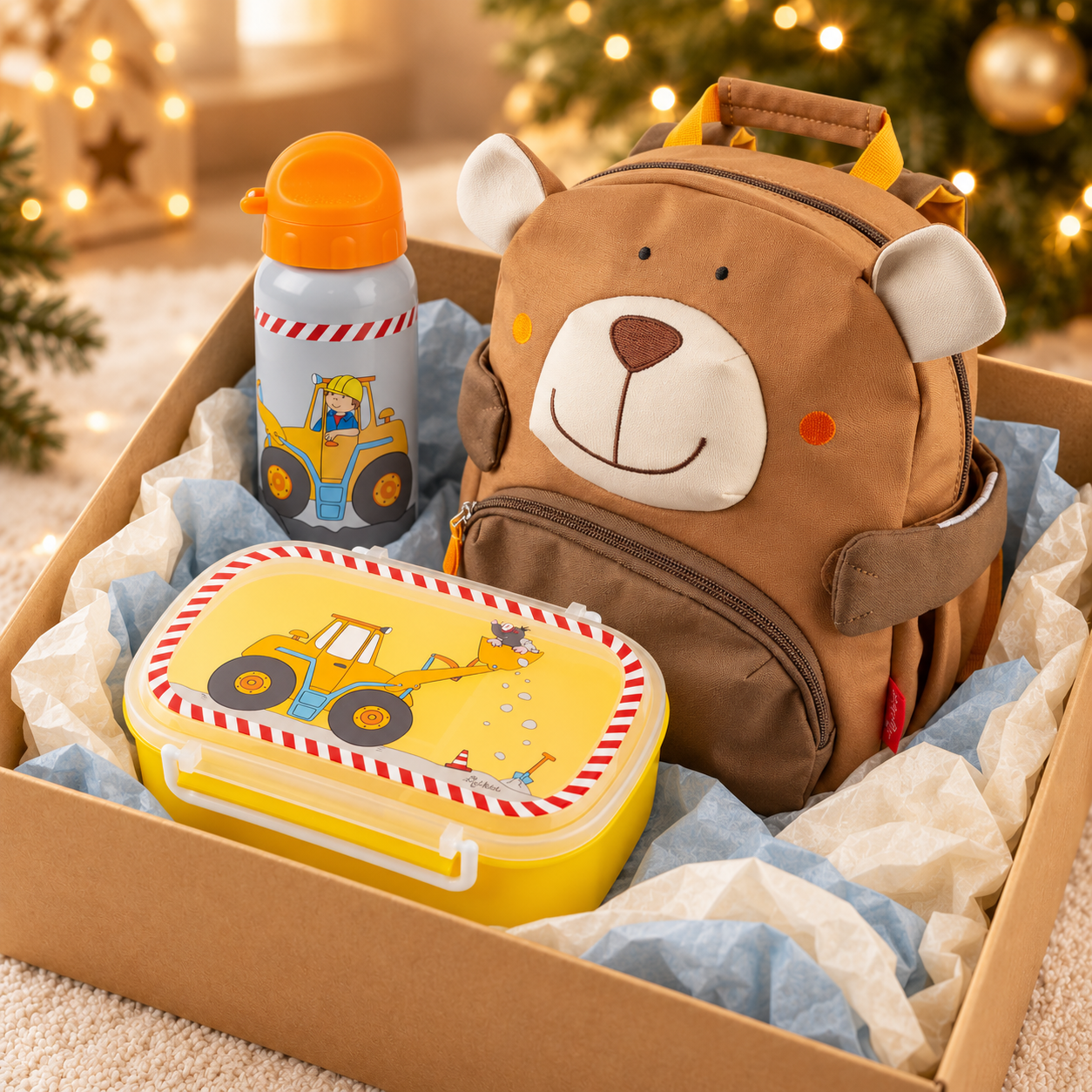 Geschenkset Rucksack Bär