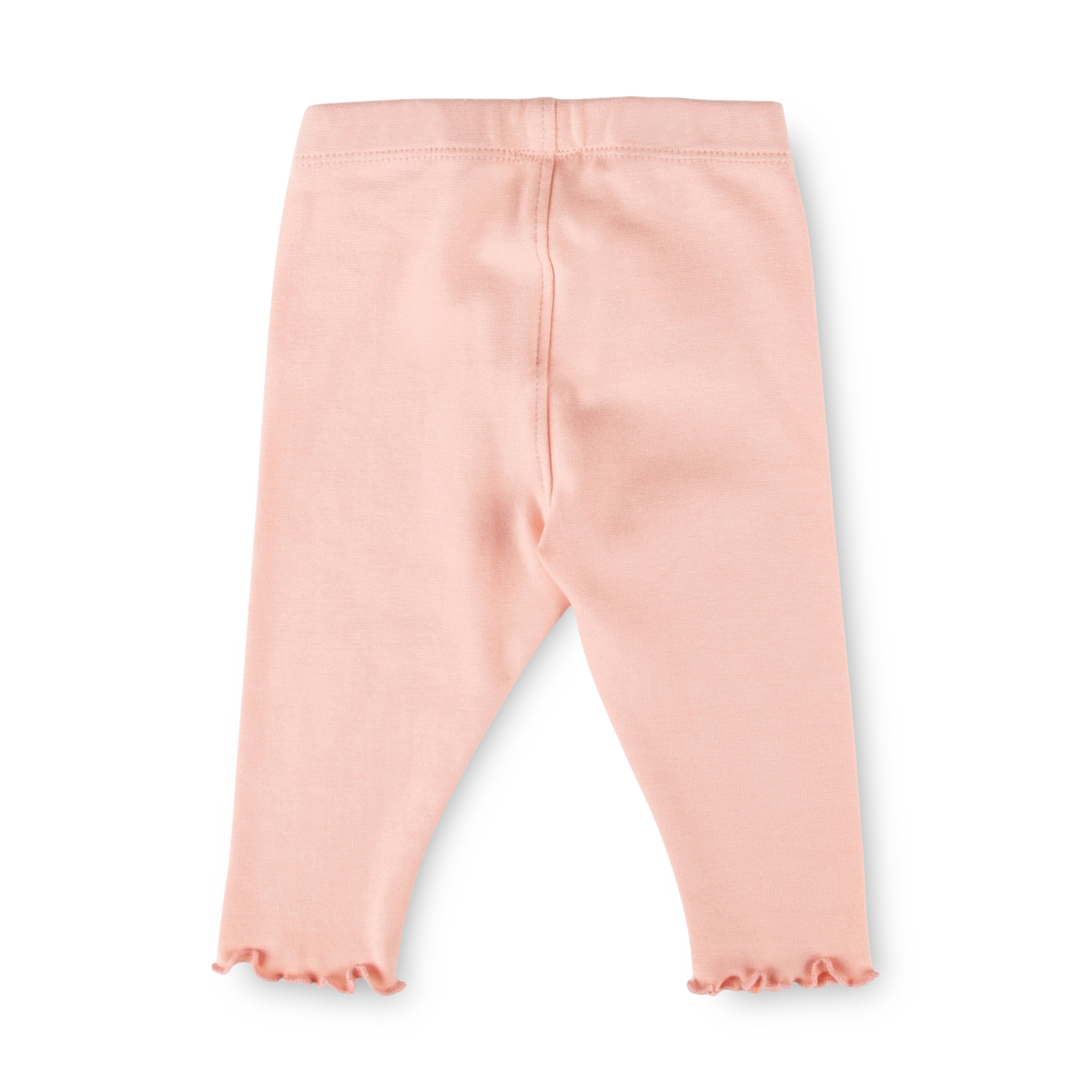 Baby Leggings mit Kräuselsaum, rosa