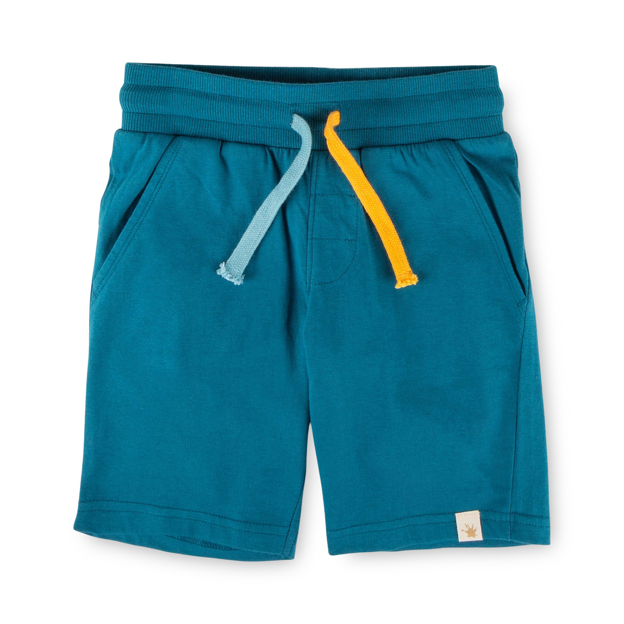 Children's jersey bermuda shorts, pockets, Blue & Bright