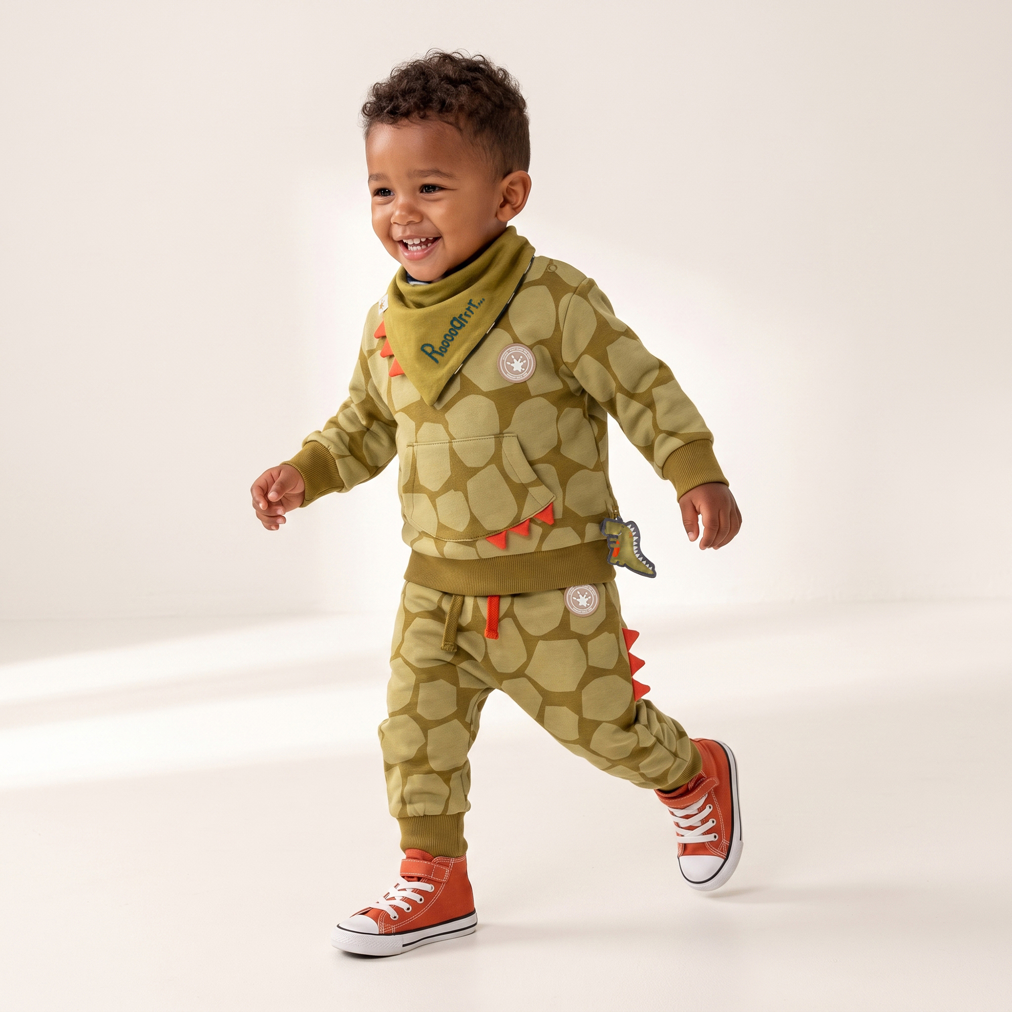 Baby Sweatshirt mit Fronttasche, Dino Fun