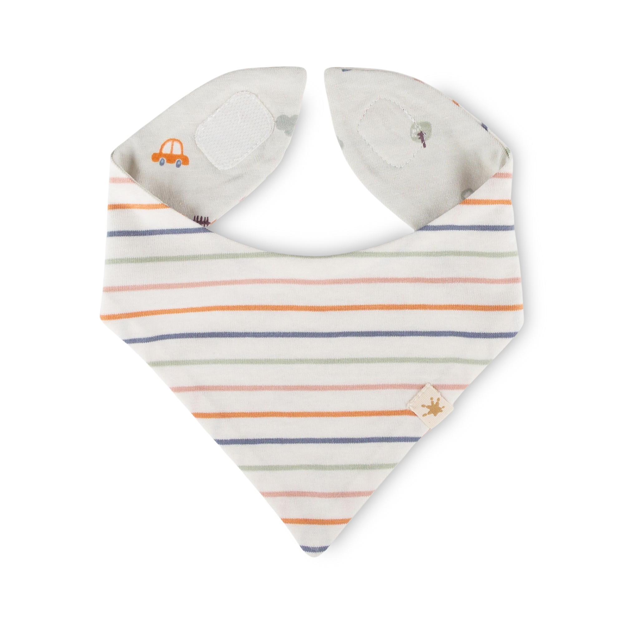 Newborn baby bandana bib, reversible