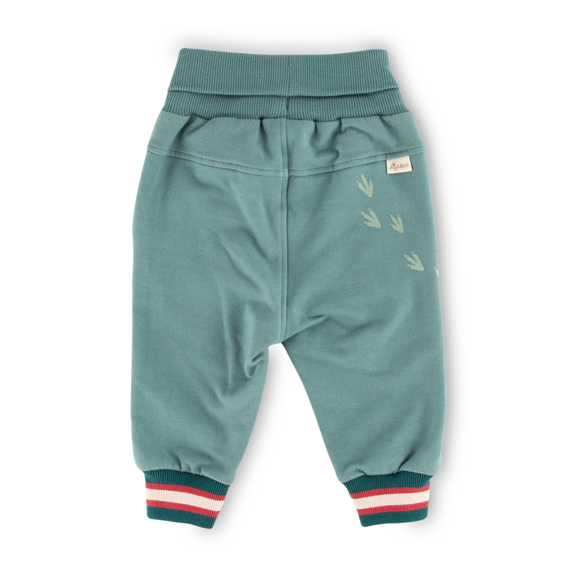 Baby sweat pants, dino footprints on the back Baby sweat pants, dino footprints on the back