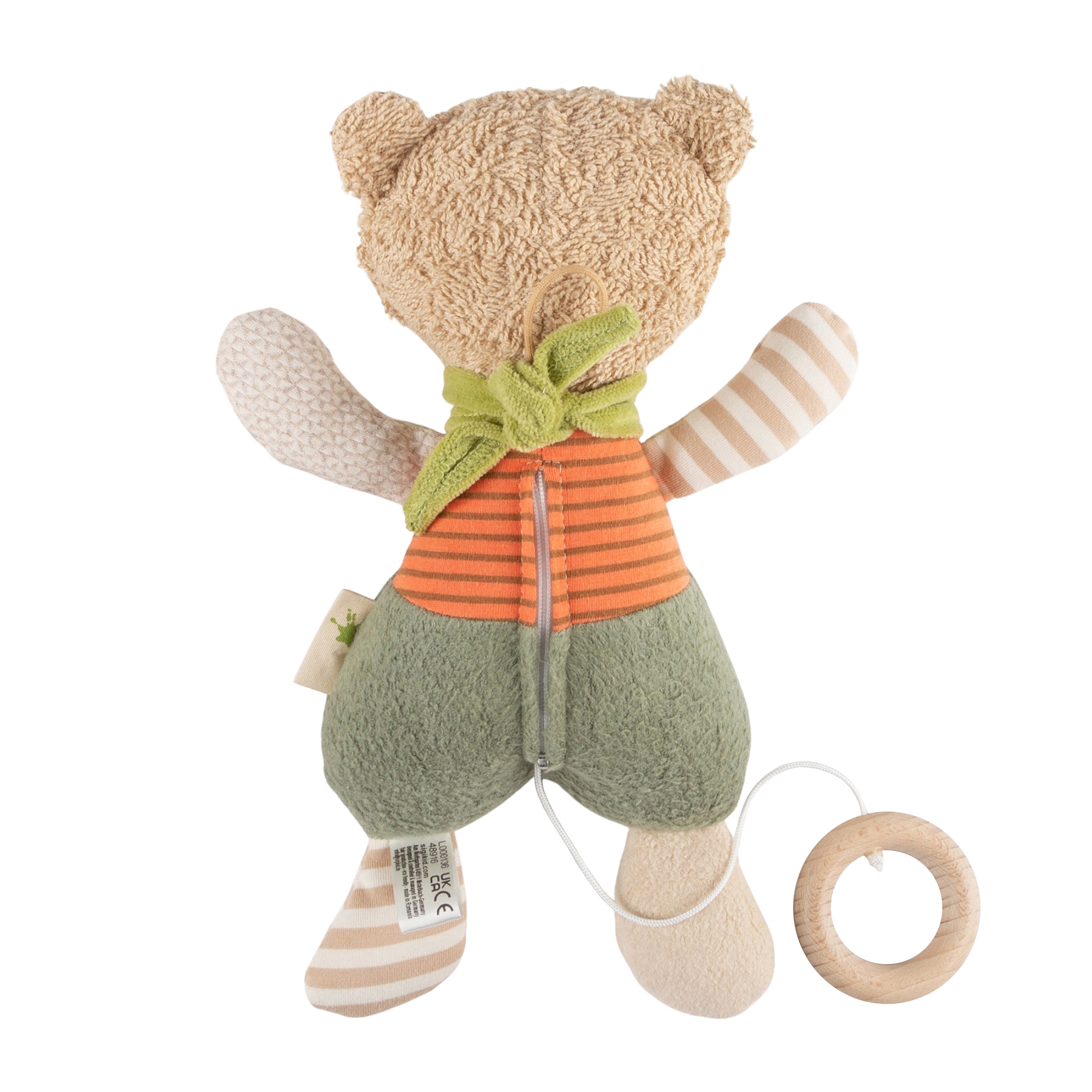 Musical soft toy bear, organic Musical soft toy bear, organic