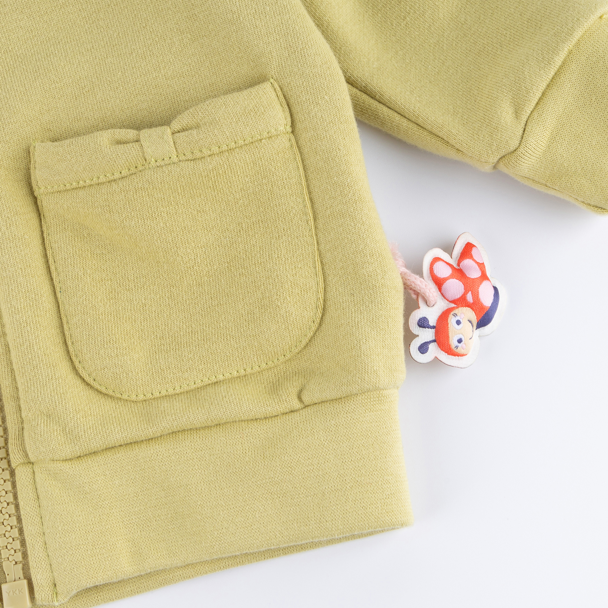 Hooded baby sweat jacket, Happy Ladybug