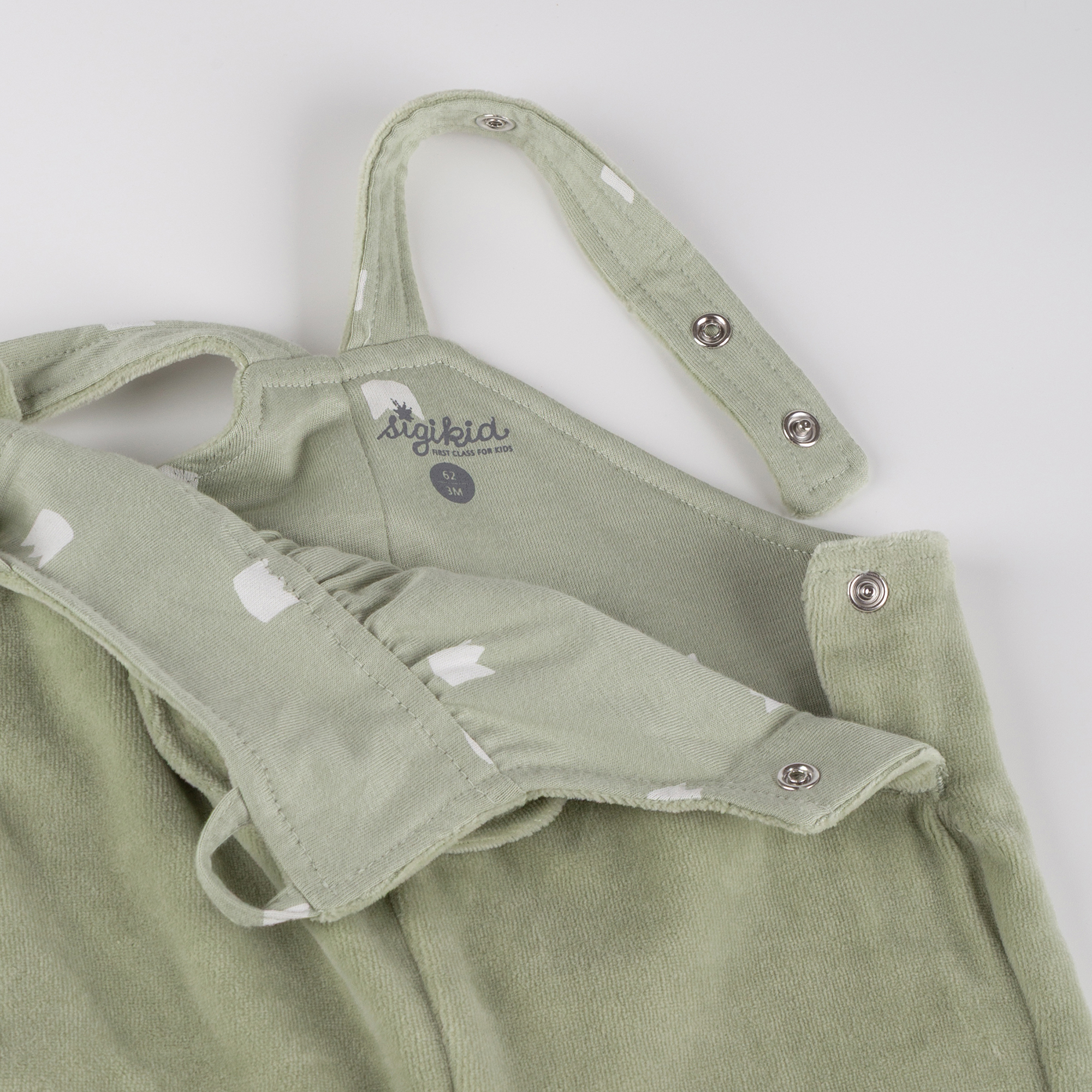 Newborn baby velour dungarees, lined