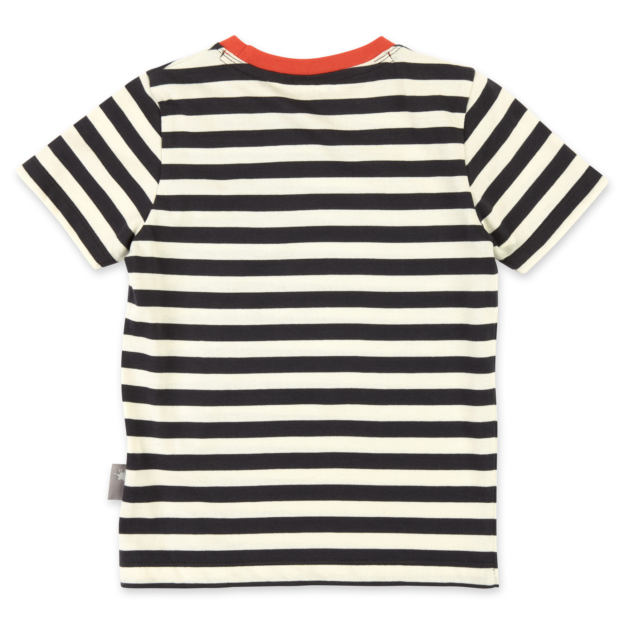 Kurzer Kinder Sommer Schlafanzug Bär, rot und schwarz-weiß geringelt