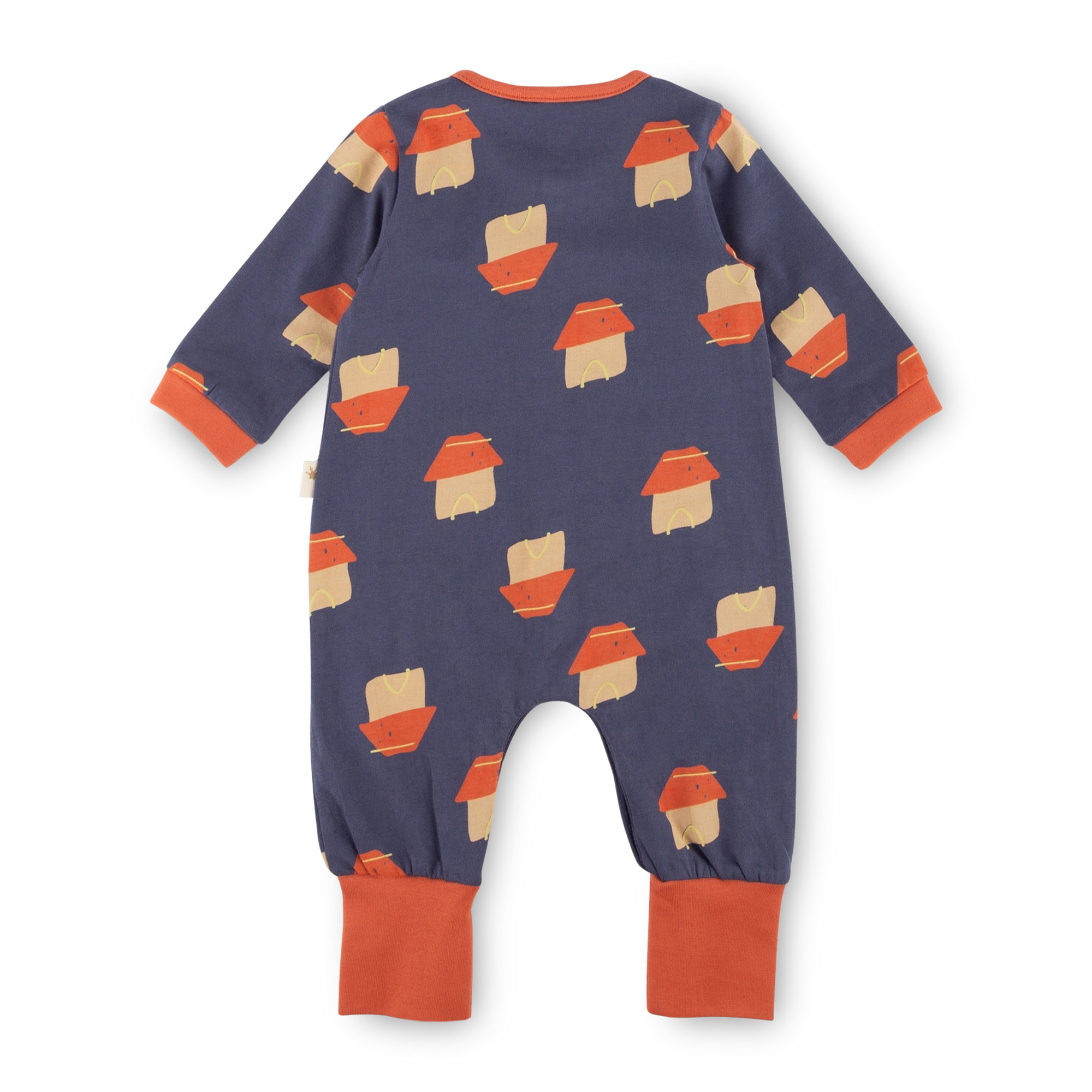 Baby long sleeve romper sleepsuit blue/red