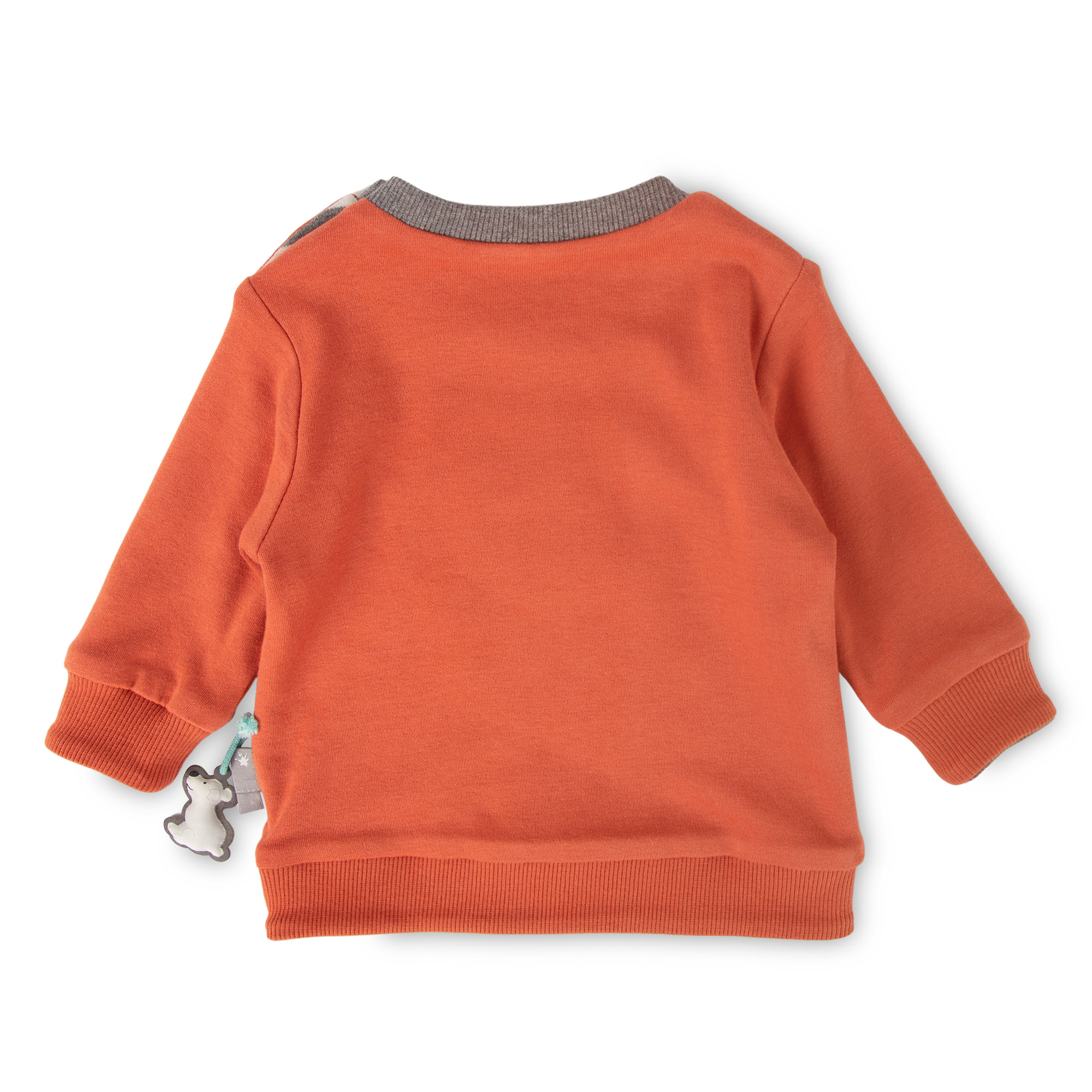 Baby Wendeshirt orange oder grau geringelt