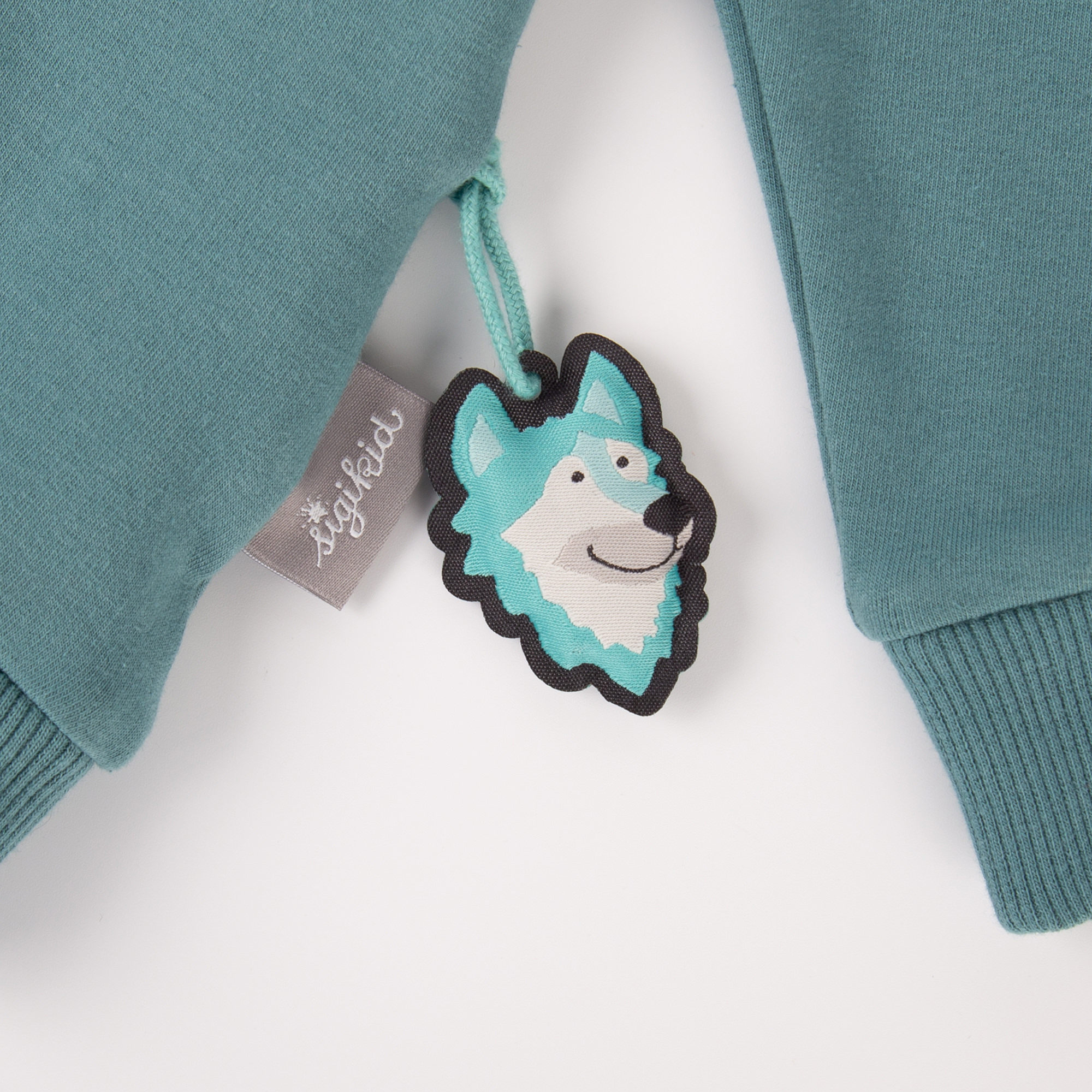 Children's sweatshirt Polar Expedition, jade green