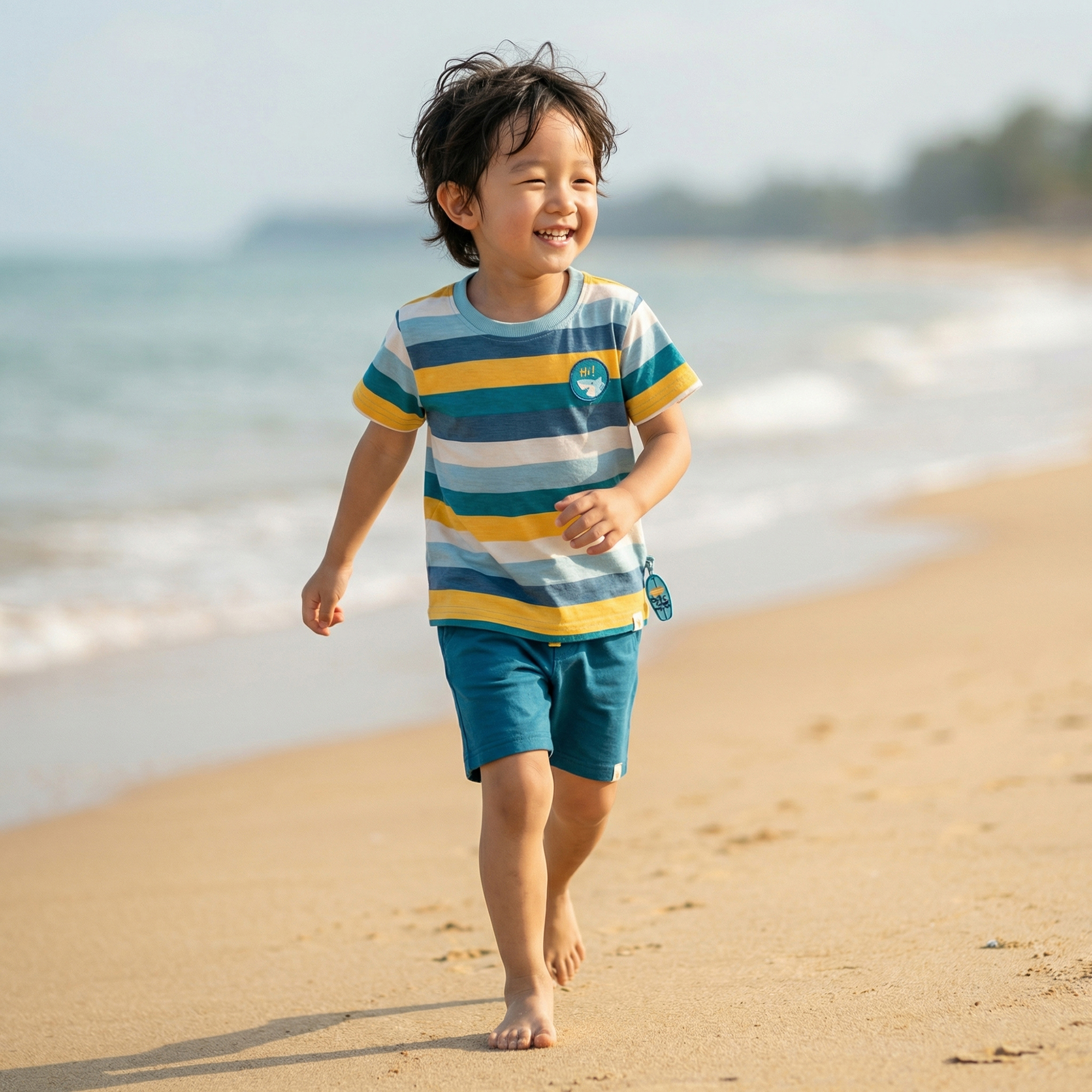 Kinder Bermuda mit Taschen, blaugrün