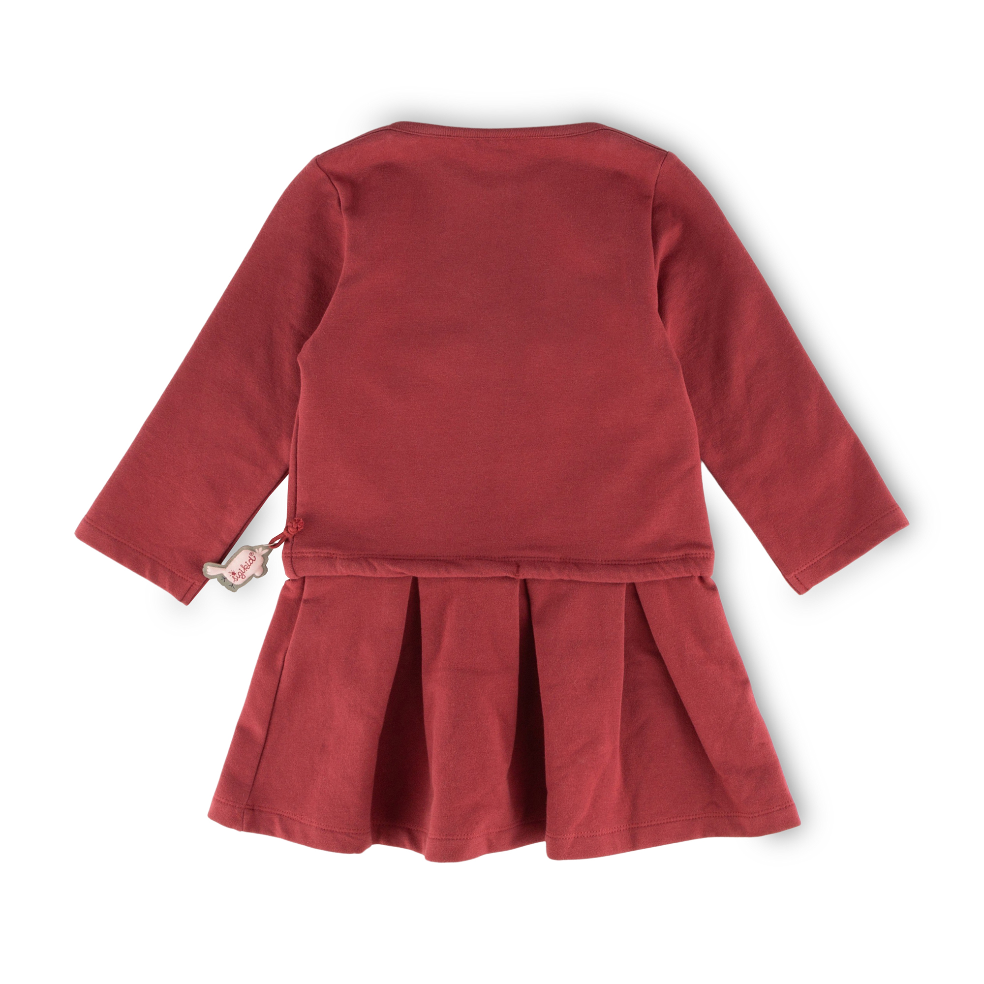 Children's sweat dress flowers, dark red