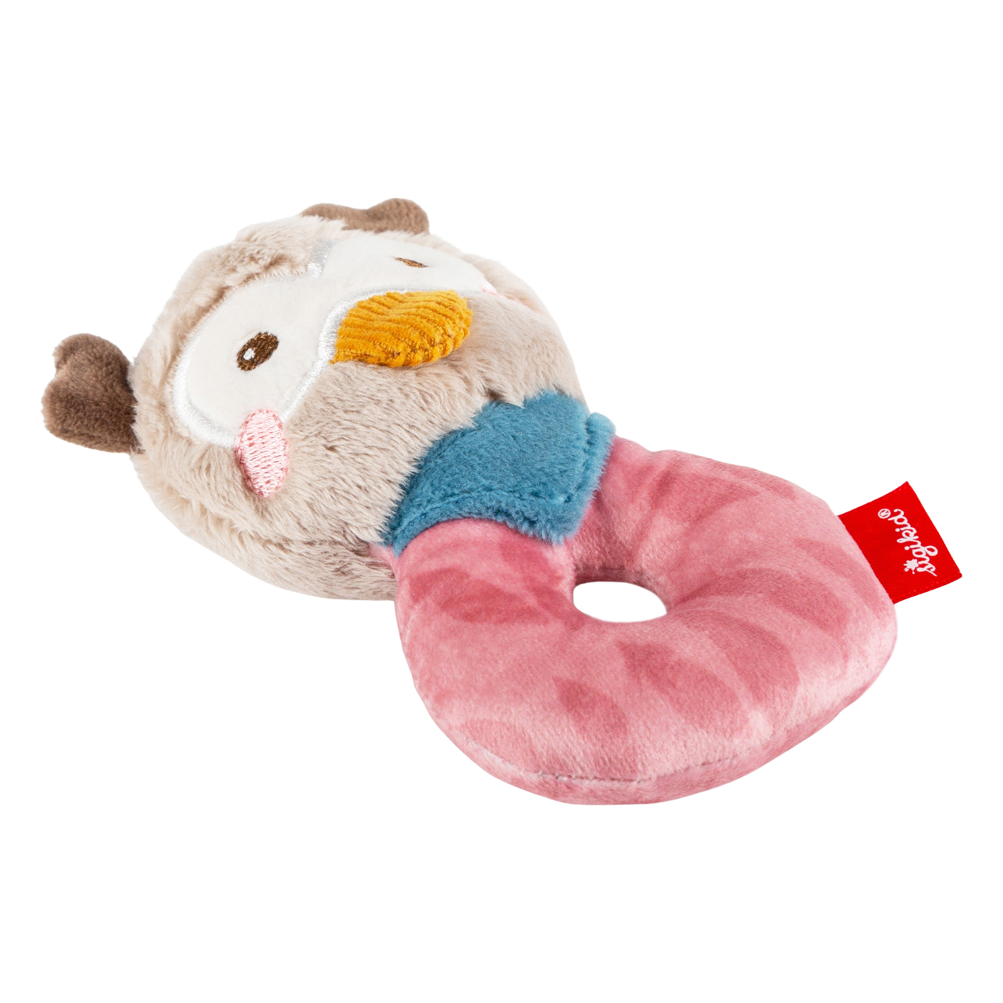Baby rattle grasp soft toy owl, Wolly Wood