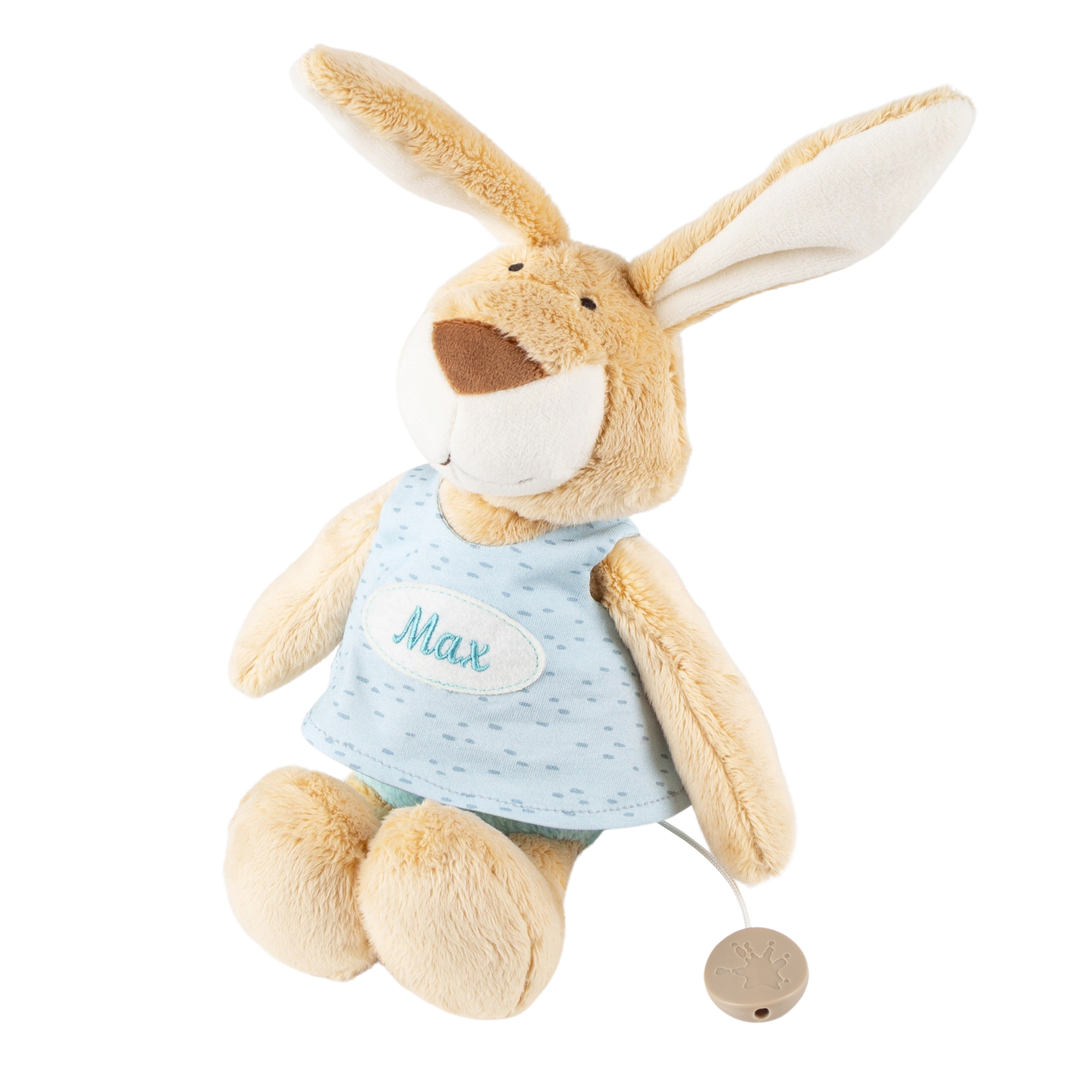 Namensspieluhr Hase türkis