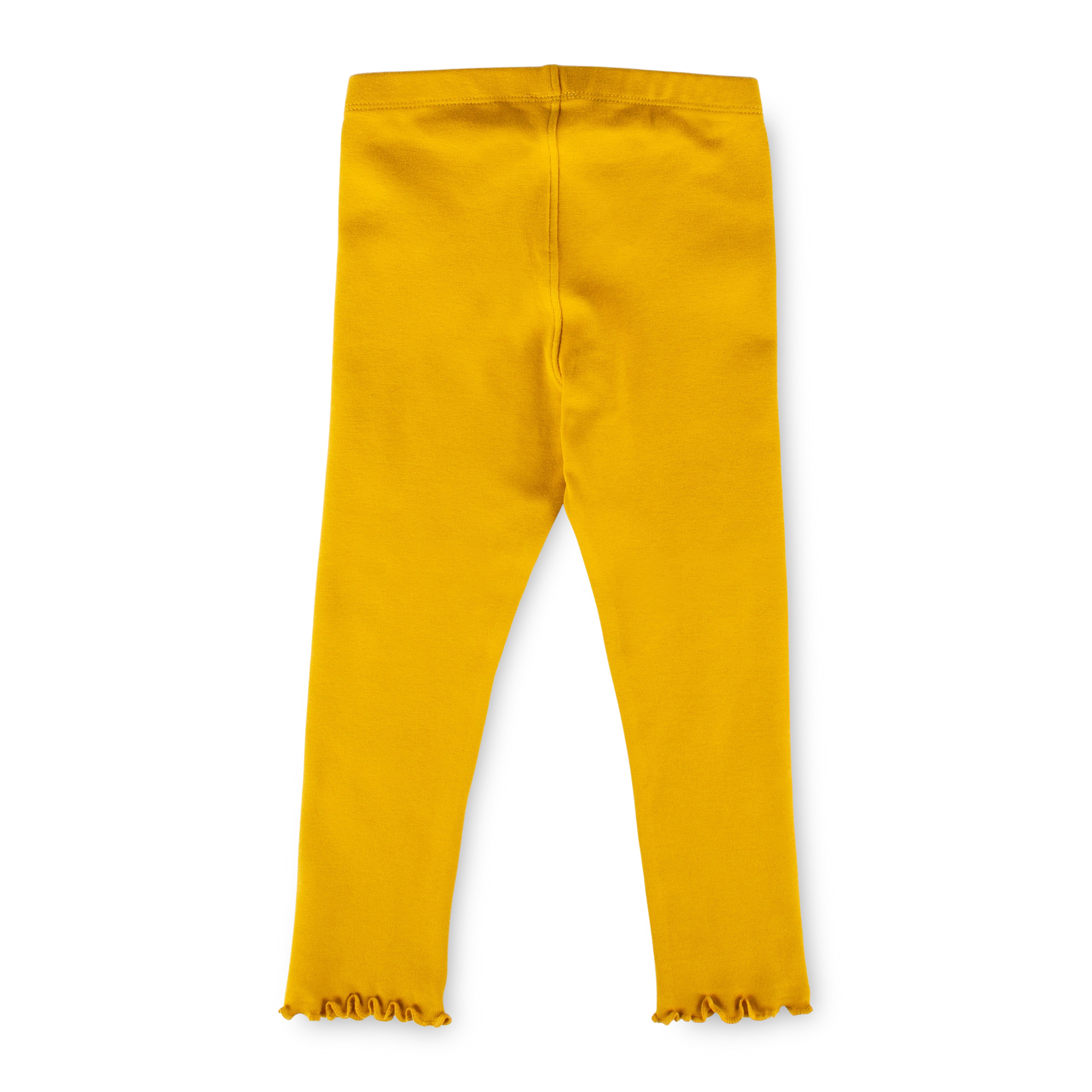 Children's rib knit leggings yellow, Snow Bunny