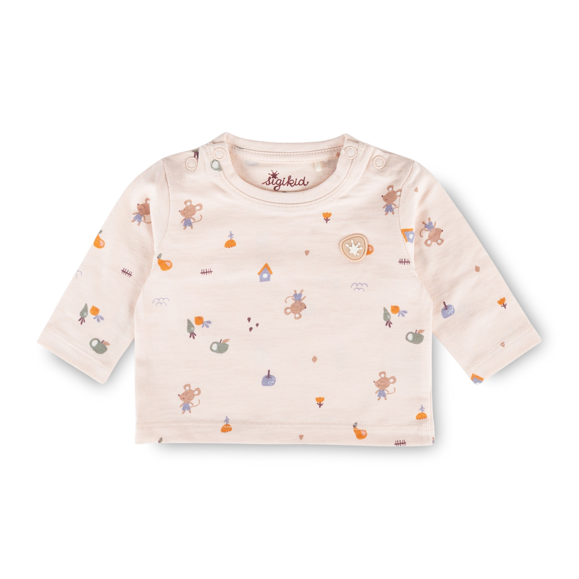 Newborn baby long sleeve Tee pastel pink