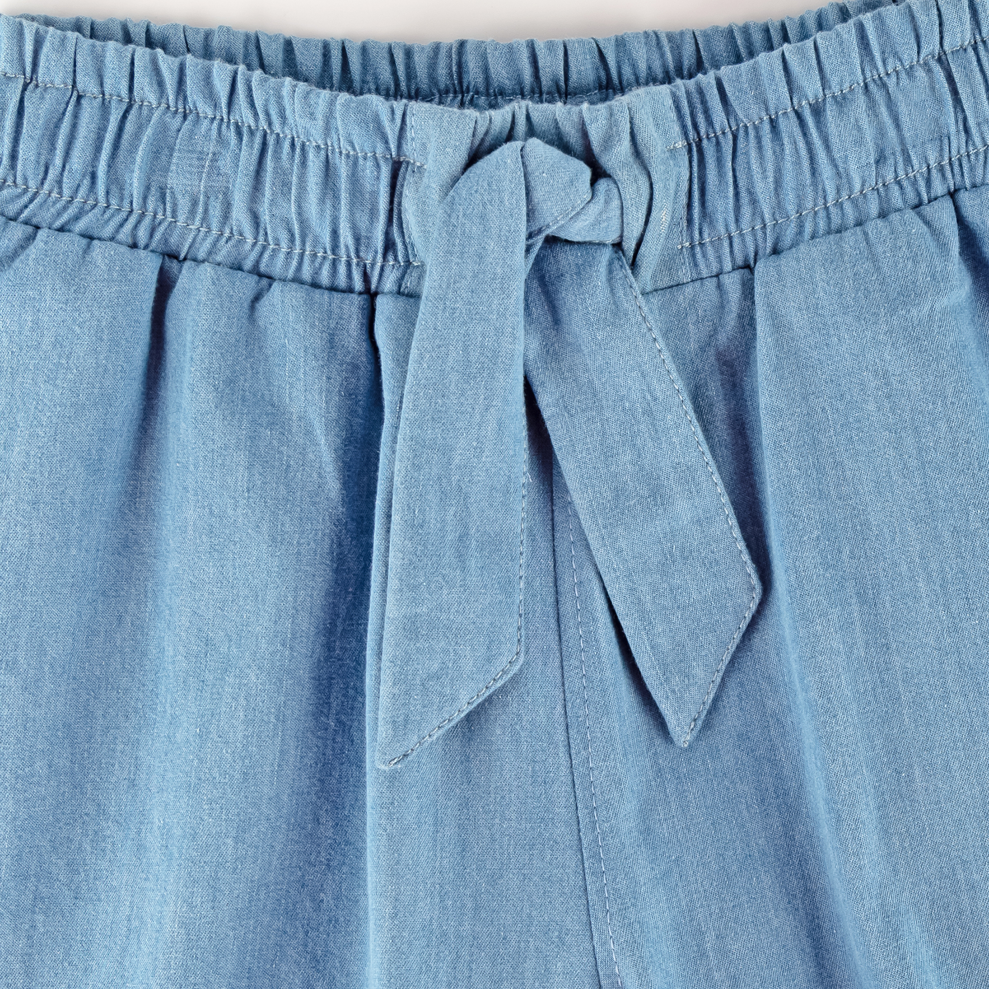 Kids' girls' culottes bermuda pants light blue