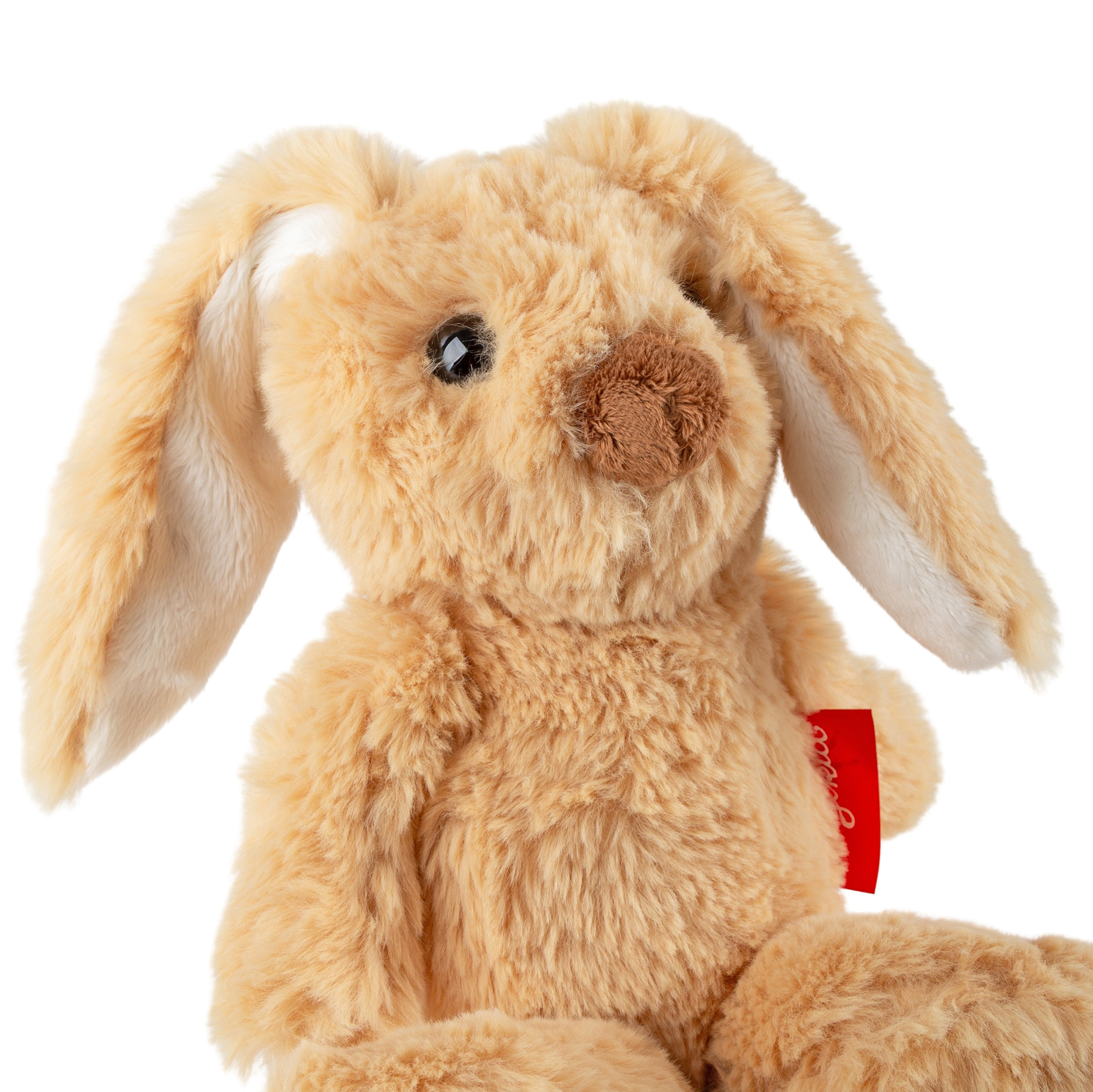 Silky soft plush toy rabbit, beige