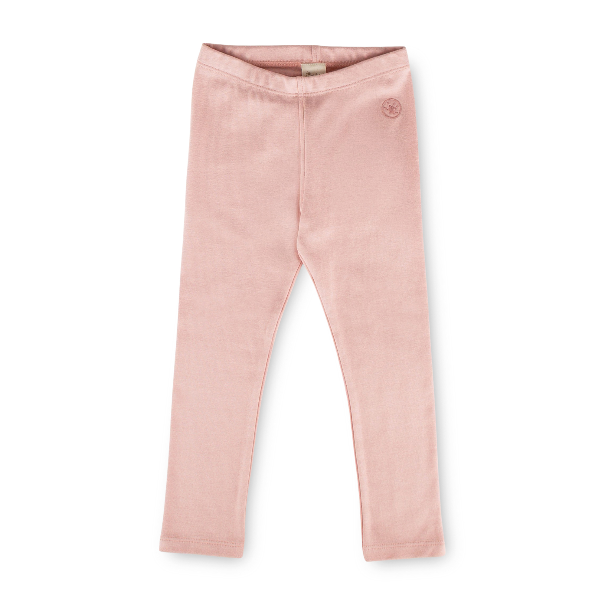 Children's rib knit leggings, pastel pink