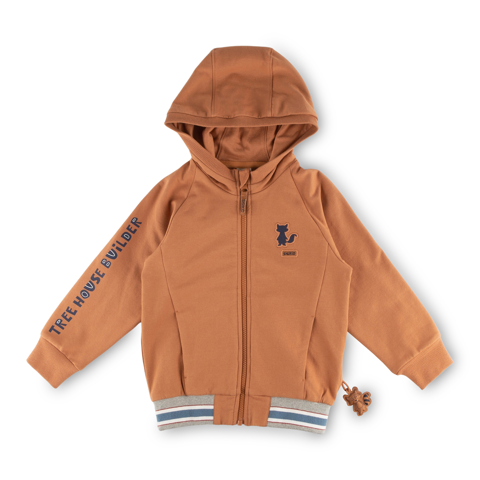 Kinder Kapuzen Sweatjacke, braun