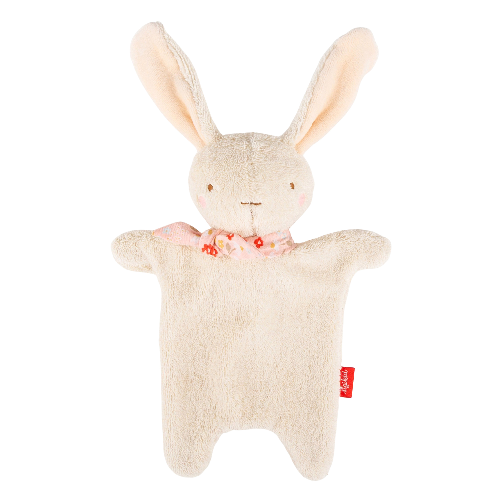 Baby comforter blankie bunny, terry cotton, écru