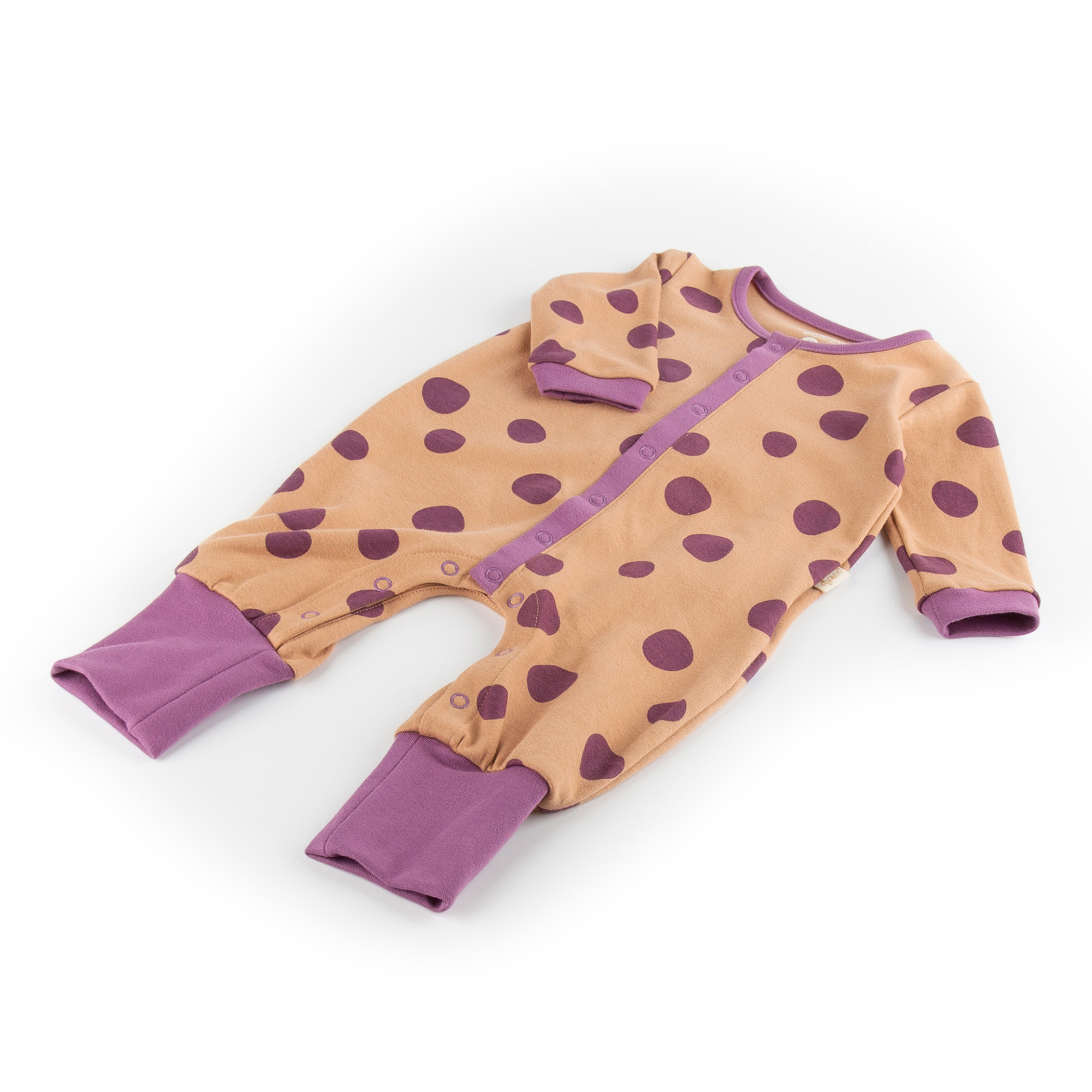 Baby sleepsuit overall polka dots