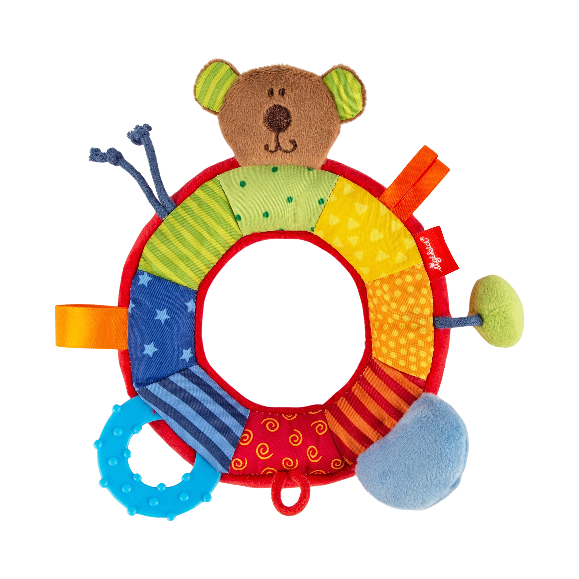 Baby soft toy activity ring