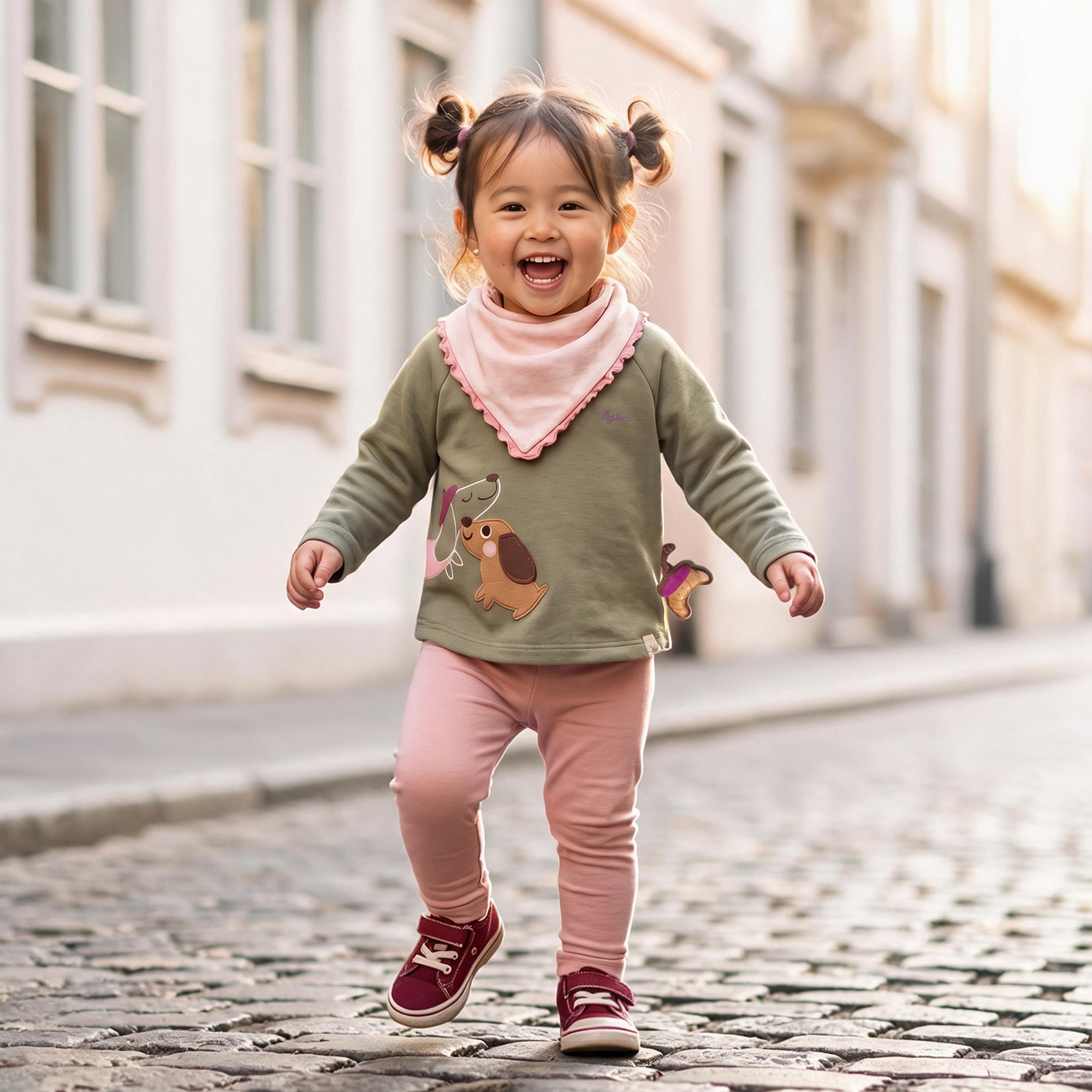 Baby Rippstrick Leggings, rosa, Petit Croissant
