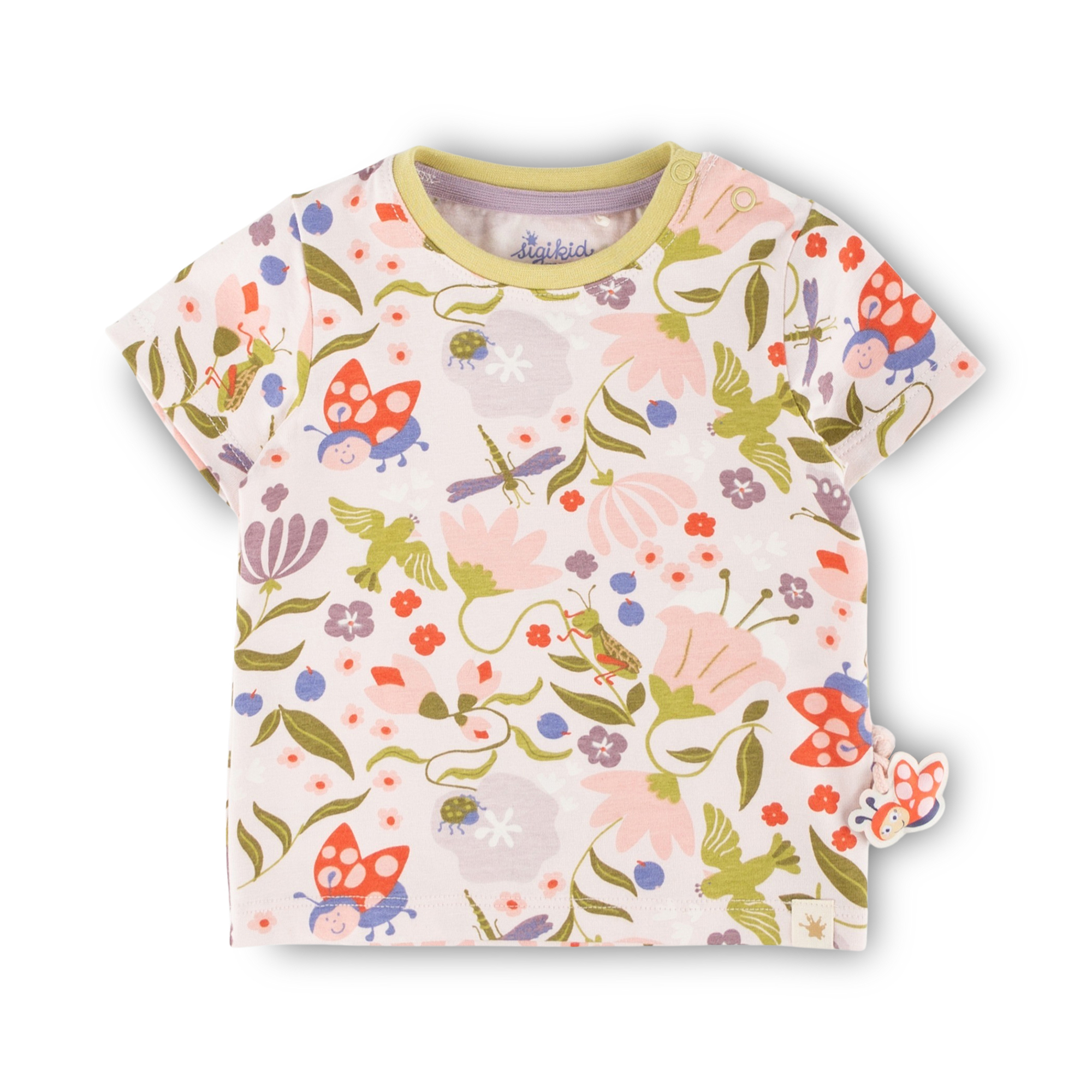 Baby T-shirt flower meadow, Happy Ladybug