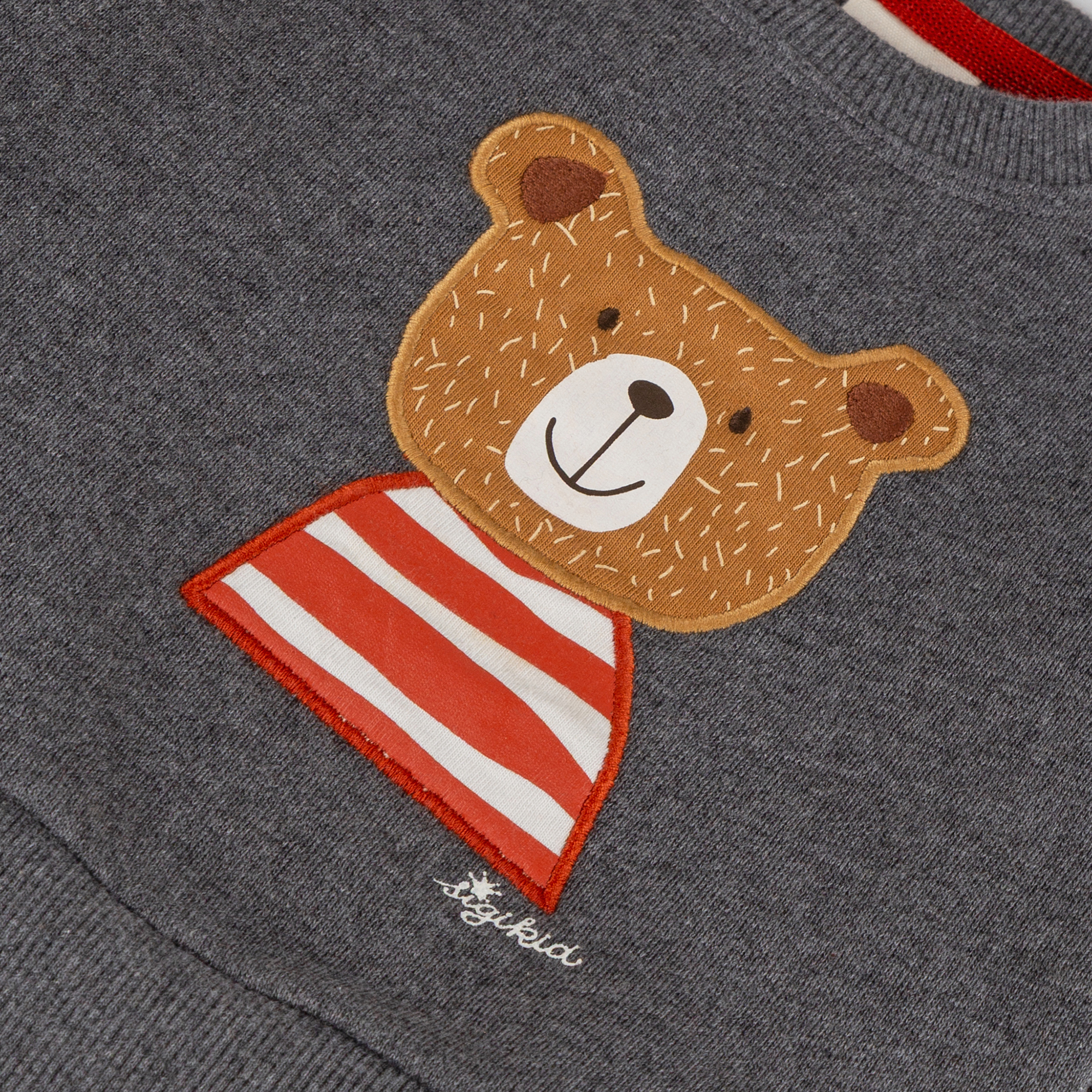 Baby Sweatshirt Winterbär, dunkelgrau