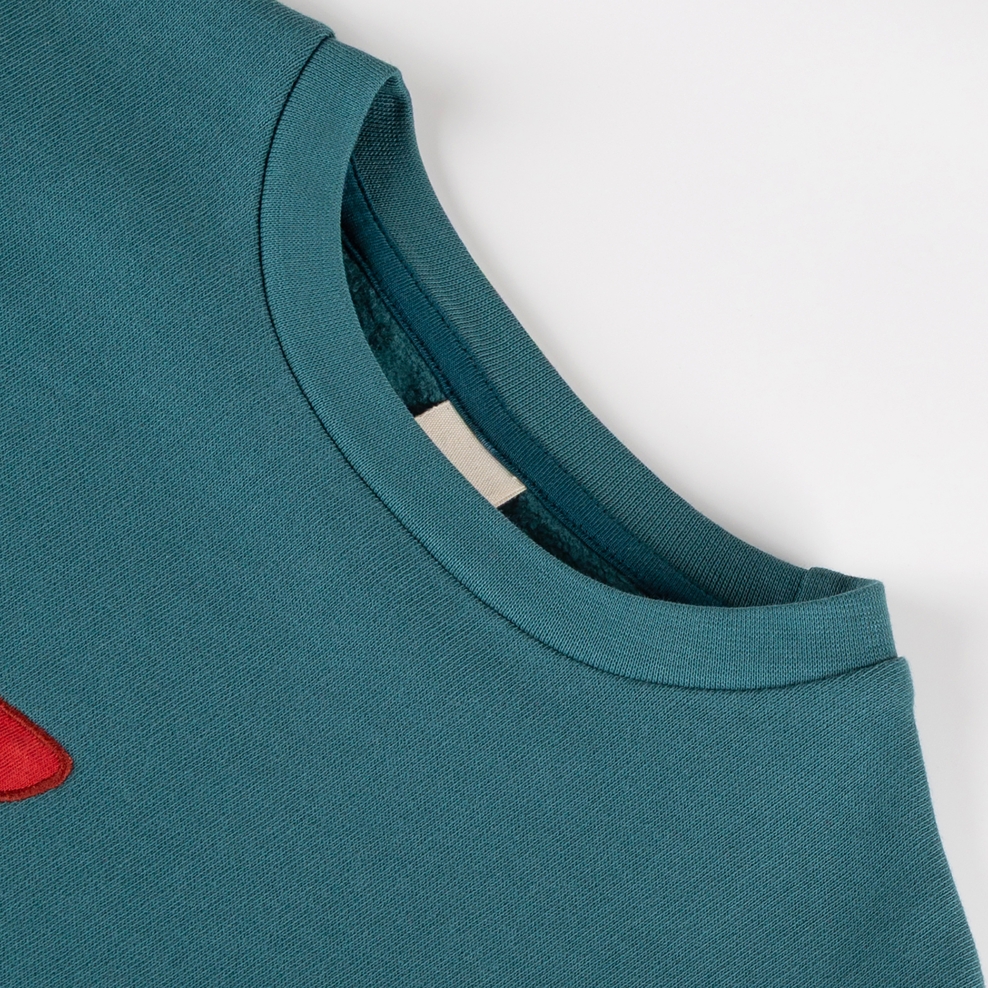 Kinder Oversized Sweatshirt Hund, petrolblau