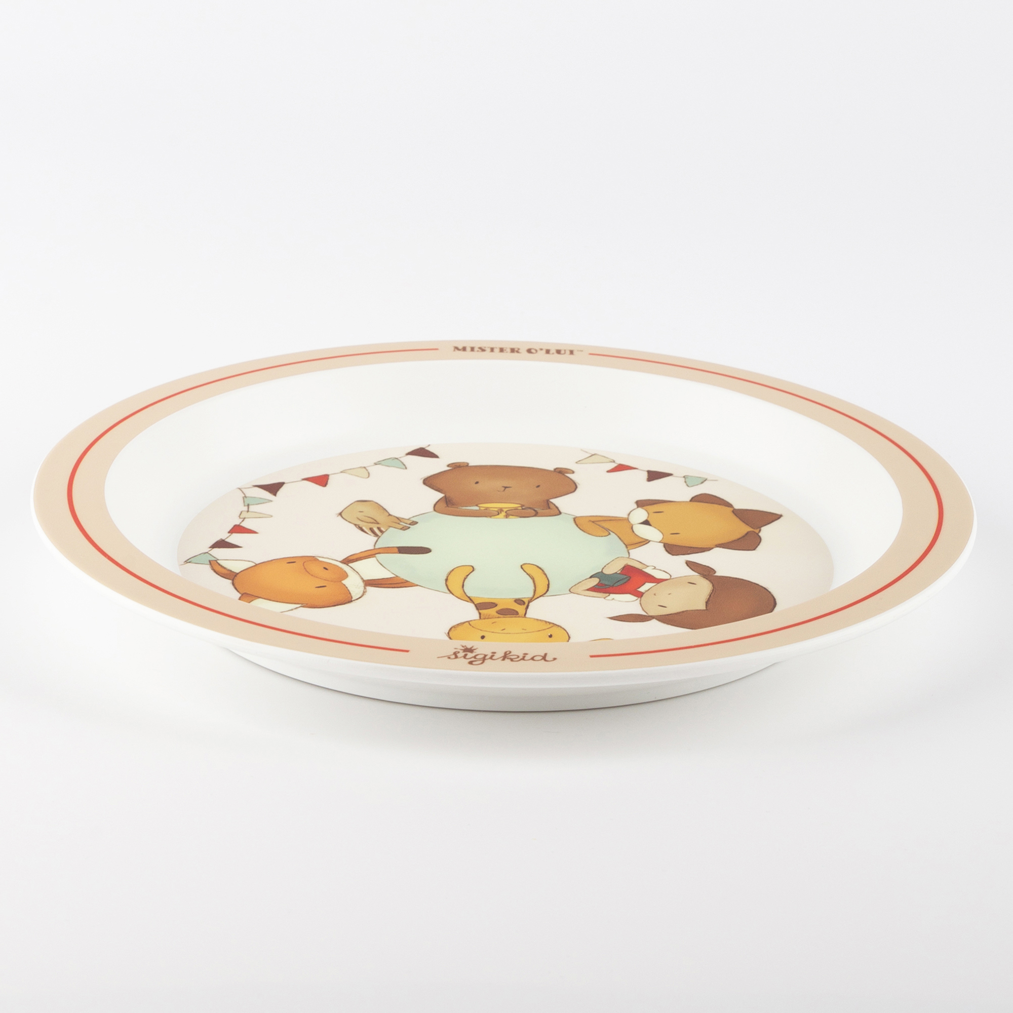 Children's plate beaverbear Mister O'Lui & friends, rPET