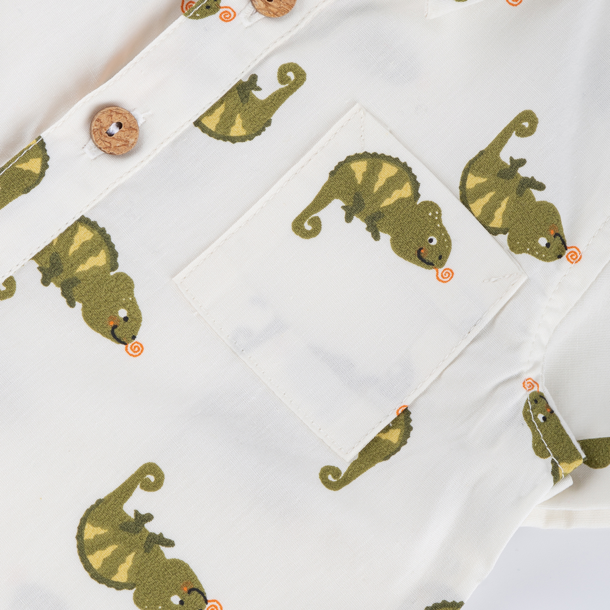 Baby short sleeve shirt chameleon, Jungle