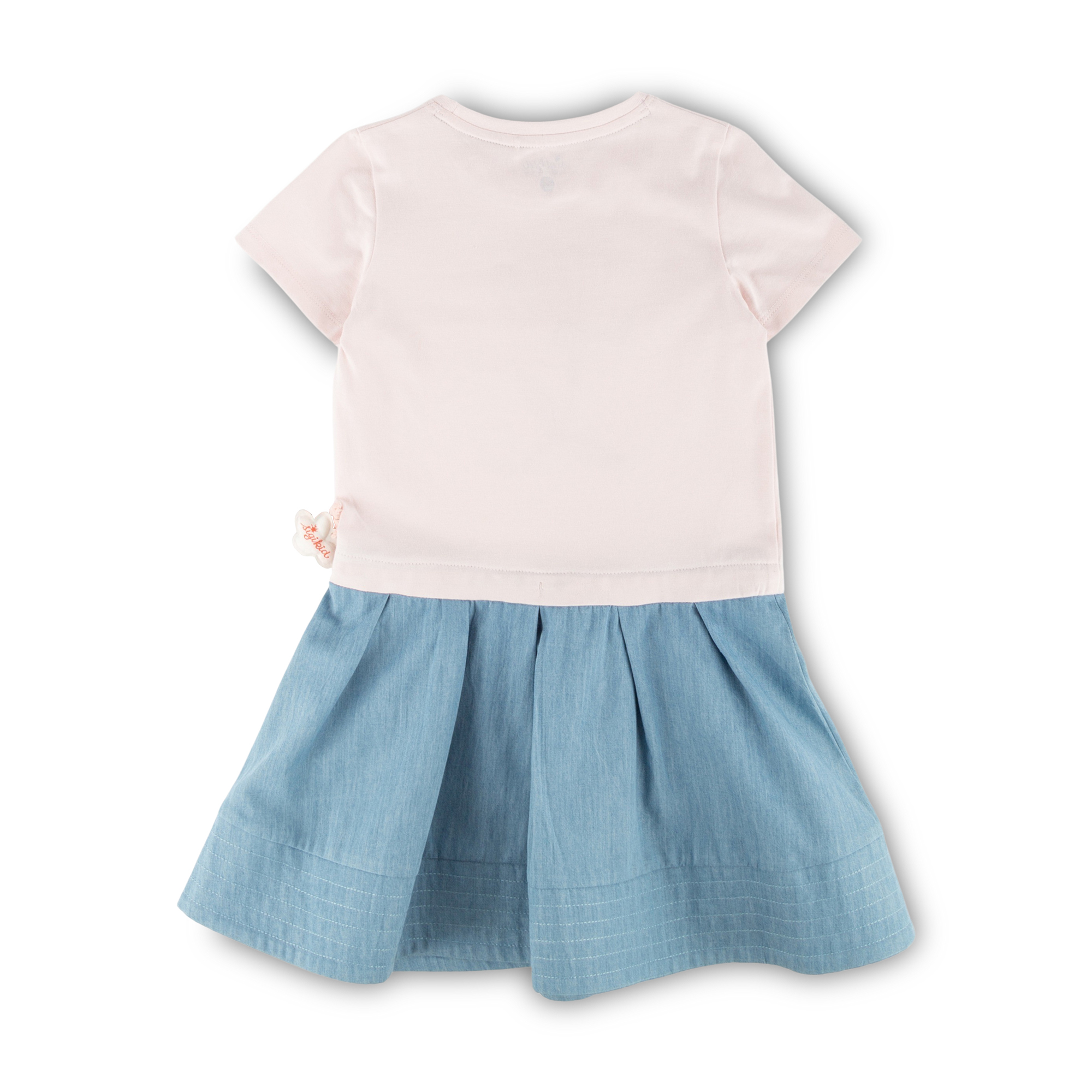 Kinder Sommerkleid mit jeansblauem Rock, Marienkäfer Serie Kinder Sommerkleid mit jeansblauem Rock, Marienkäfer Serie