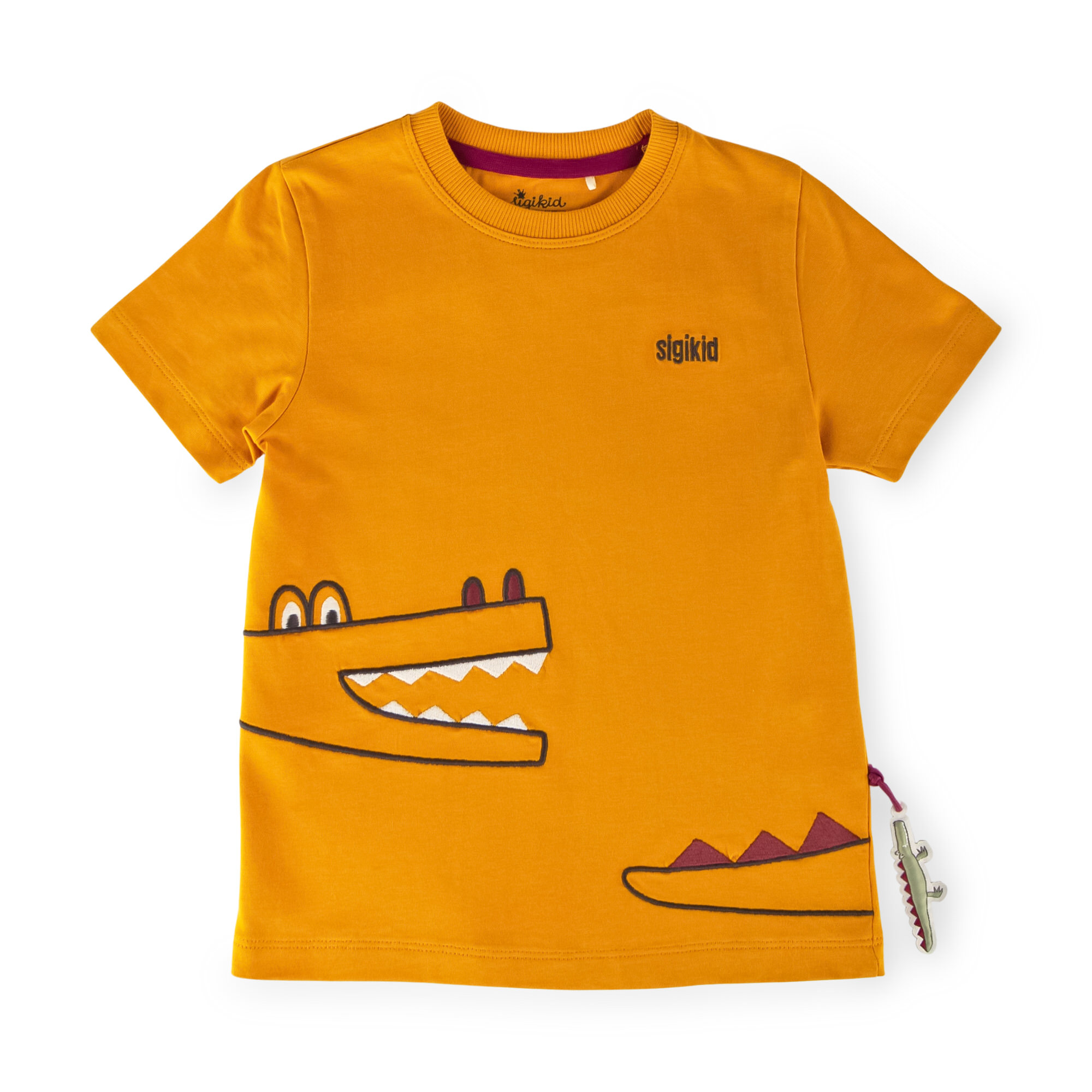 Gelbes Kinder T-Shirt Krokodil
