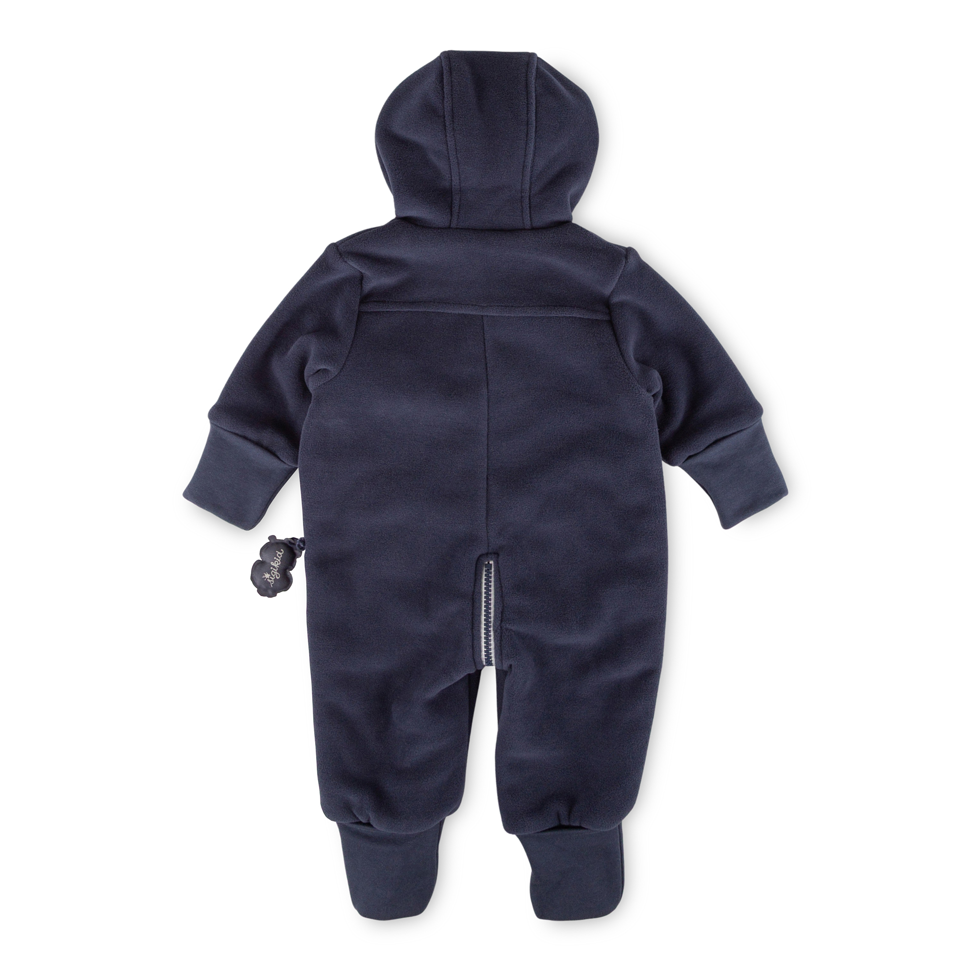 Baby Fleece Overall, Eule Curious Owl, dunkelblau