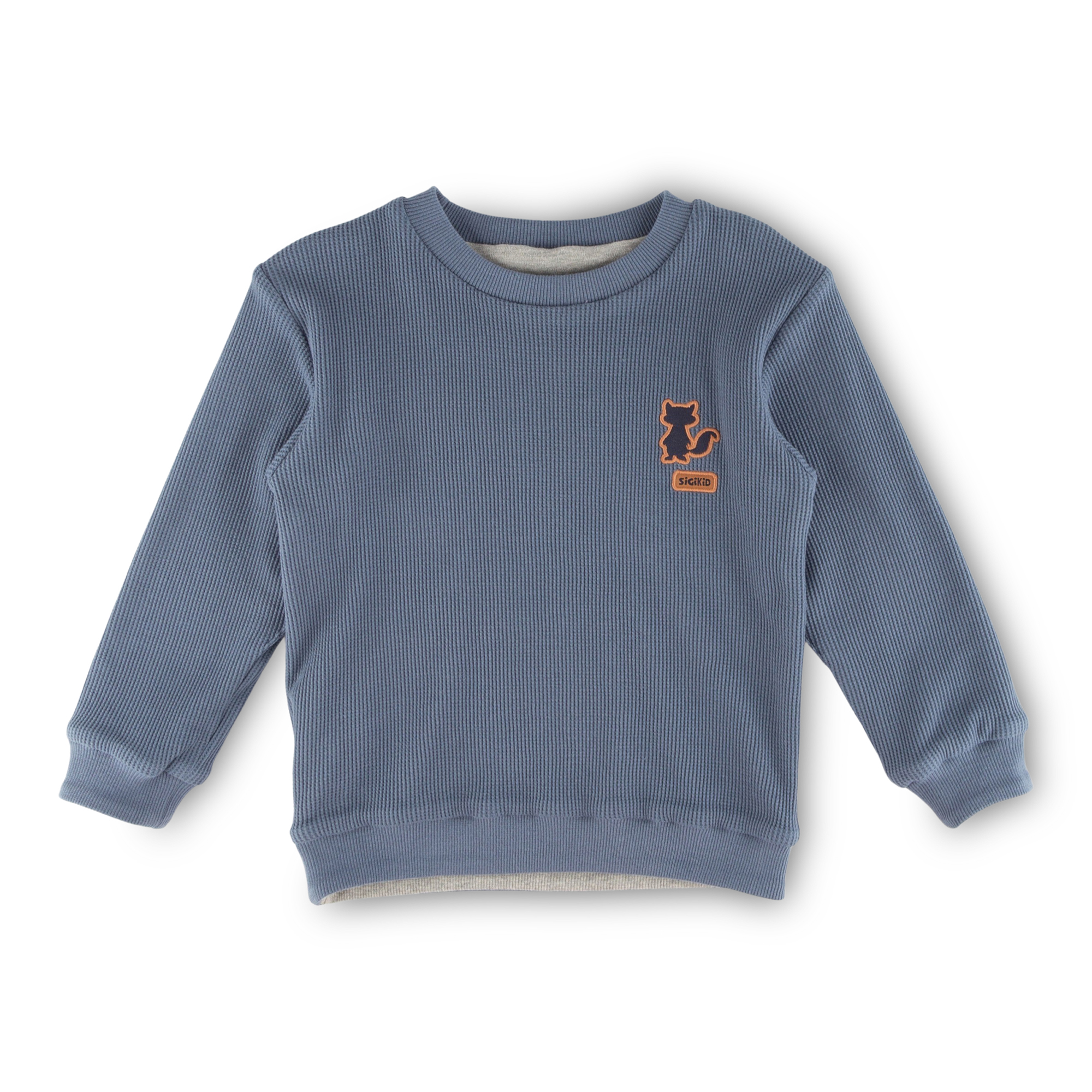 Kinder Langarm Wendeshirt Forest Adventure, blau oder grau