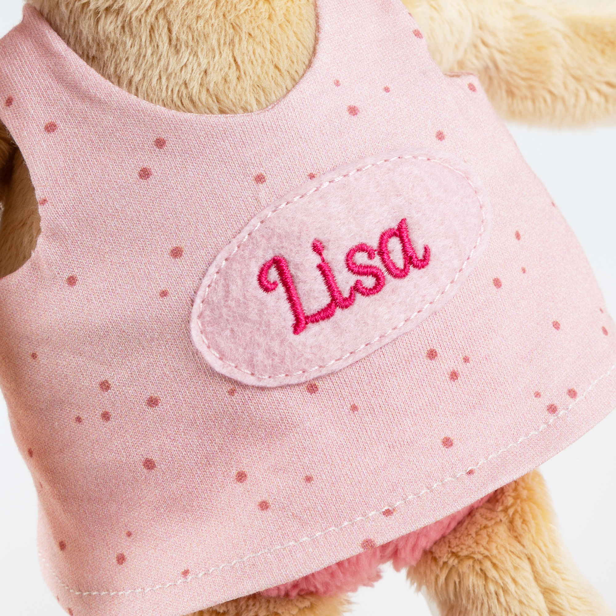 Personalised musical bunny for baby girls