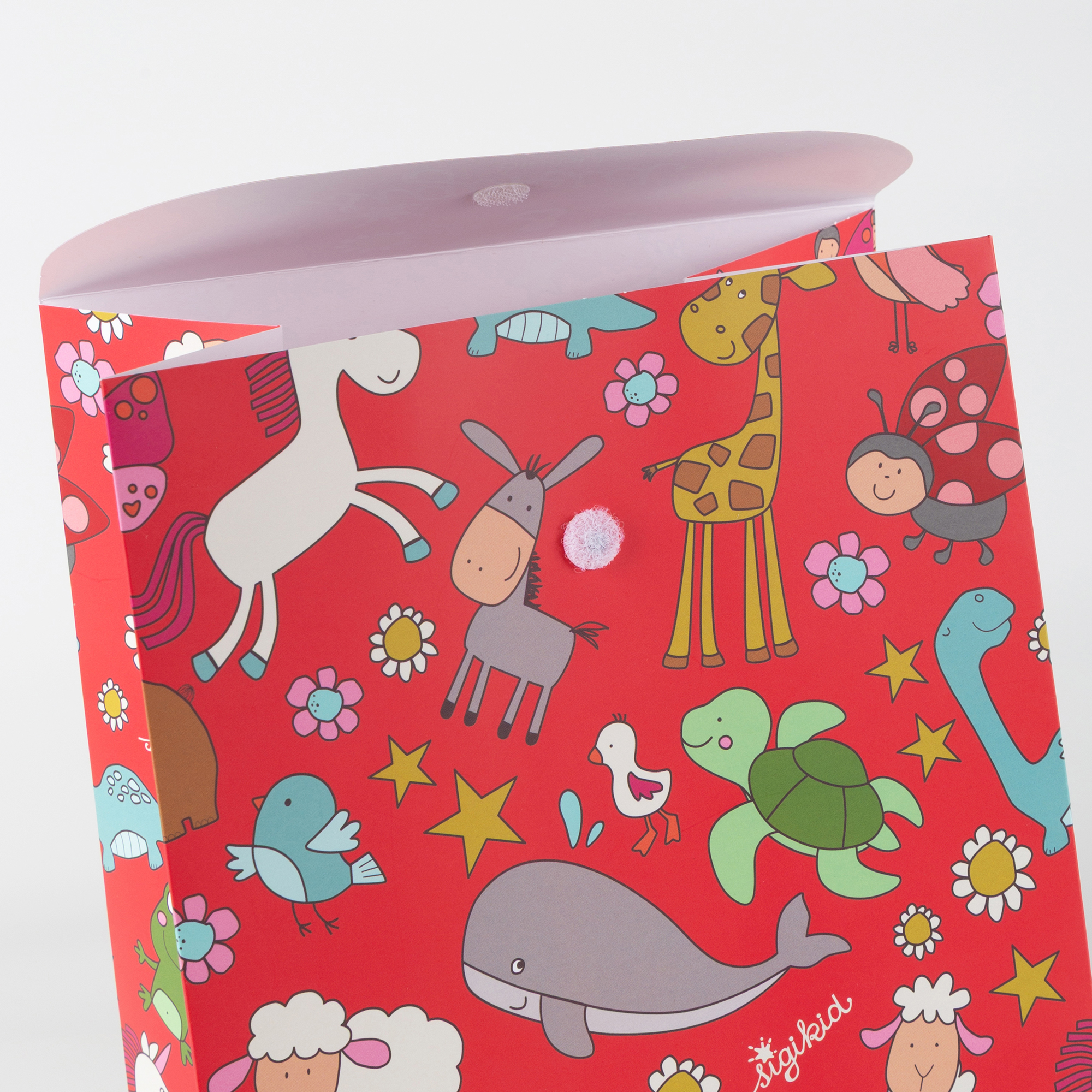 Bunte Geschenktasche sigikid bleibt bei dir, kaschiert