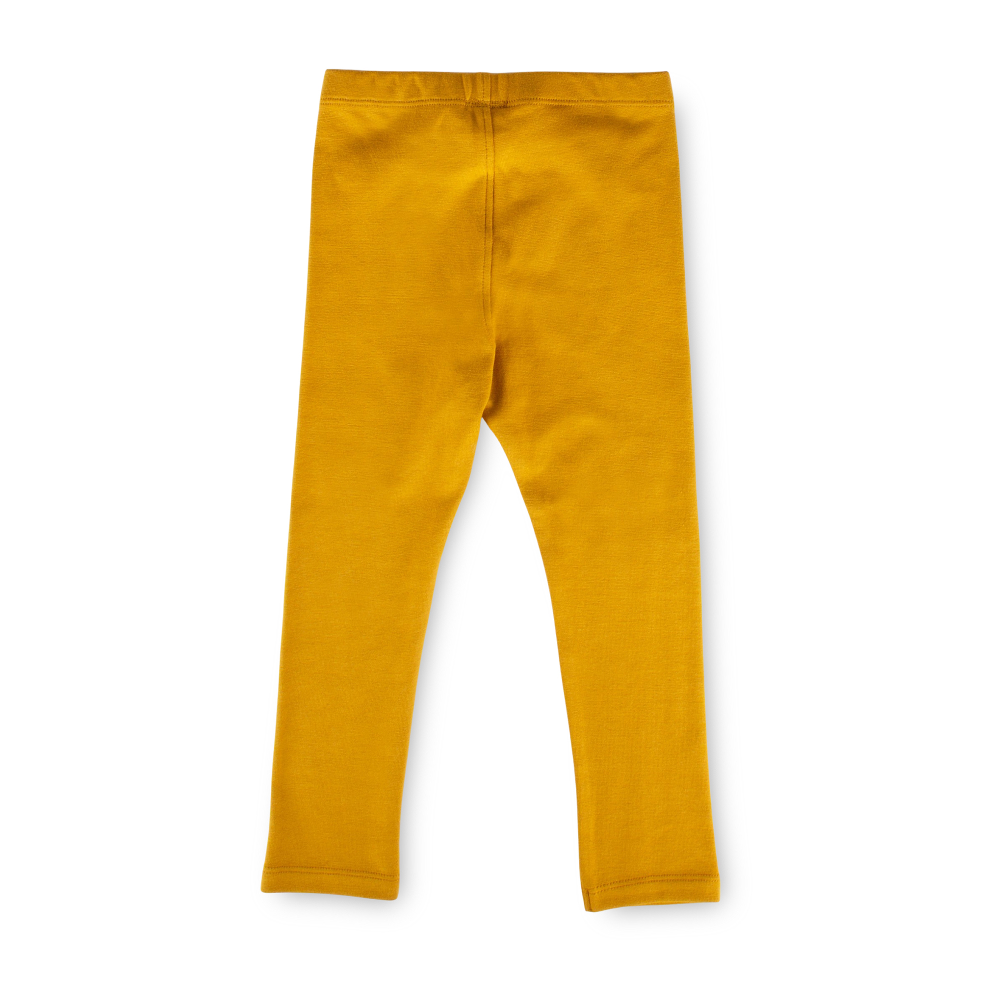 Children's rib knit leggings, yellow