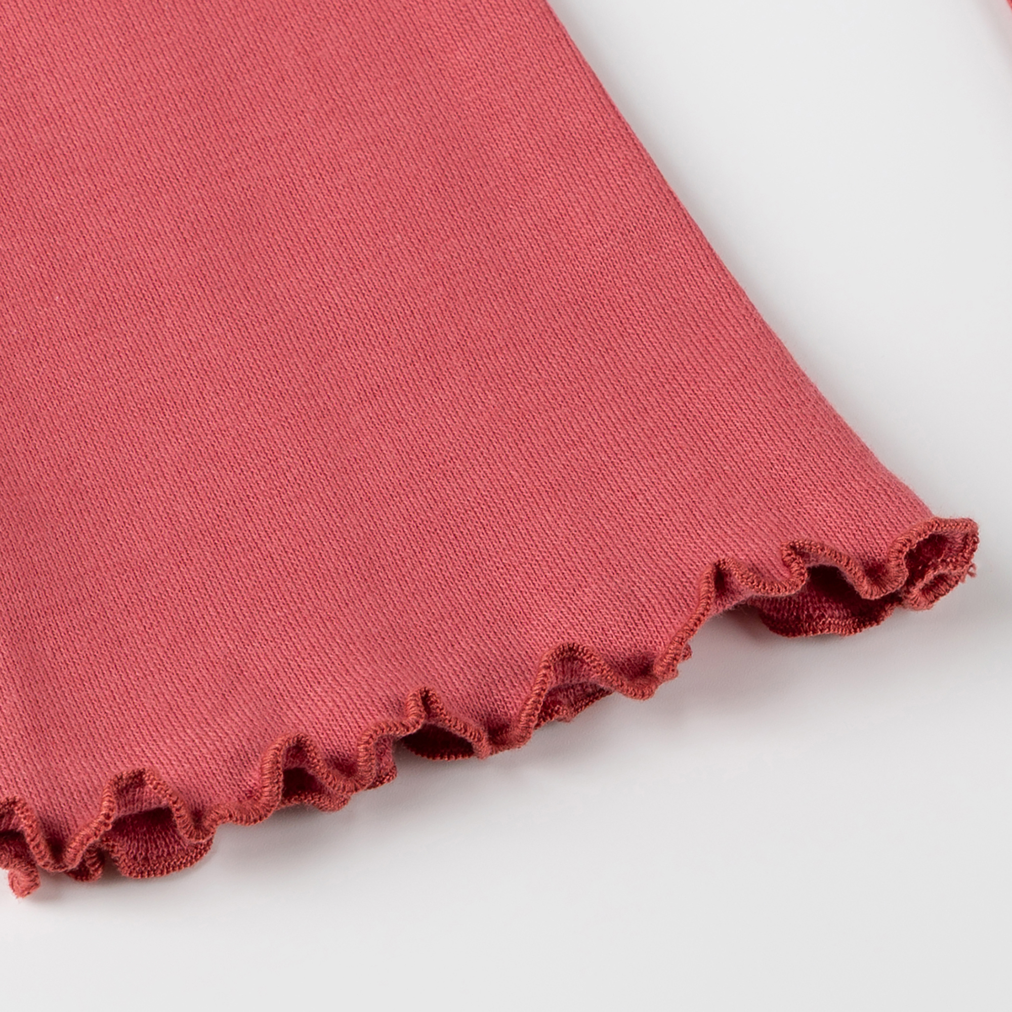 Kinder Leggings boot-cut mit Kräuselsaum, rosarot