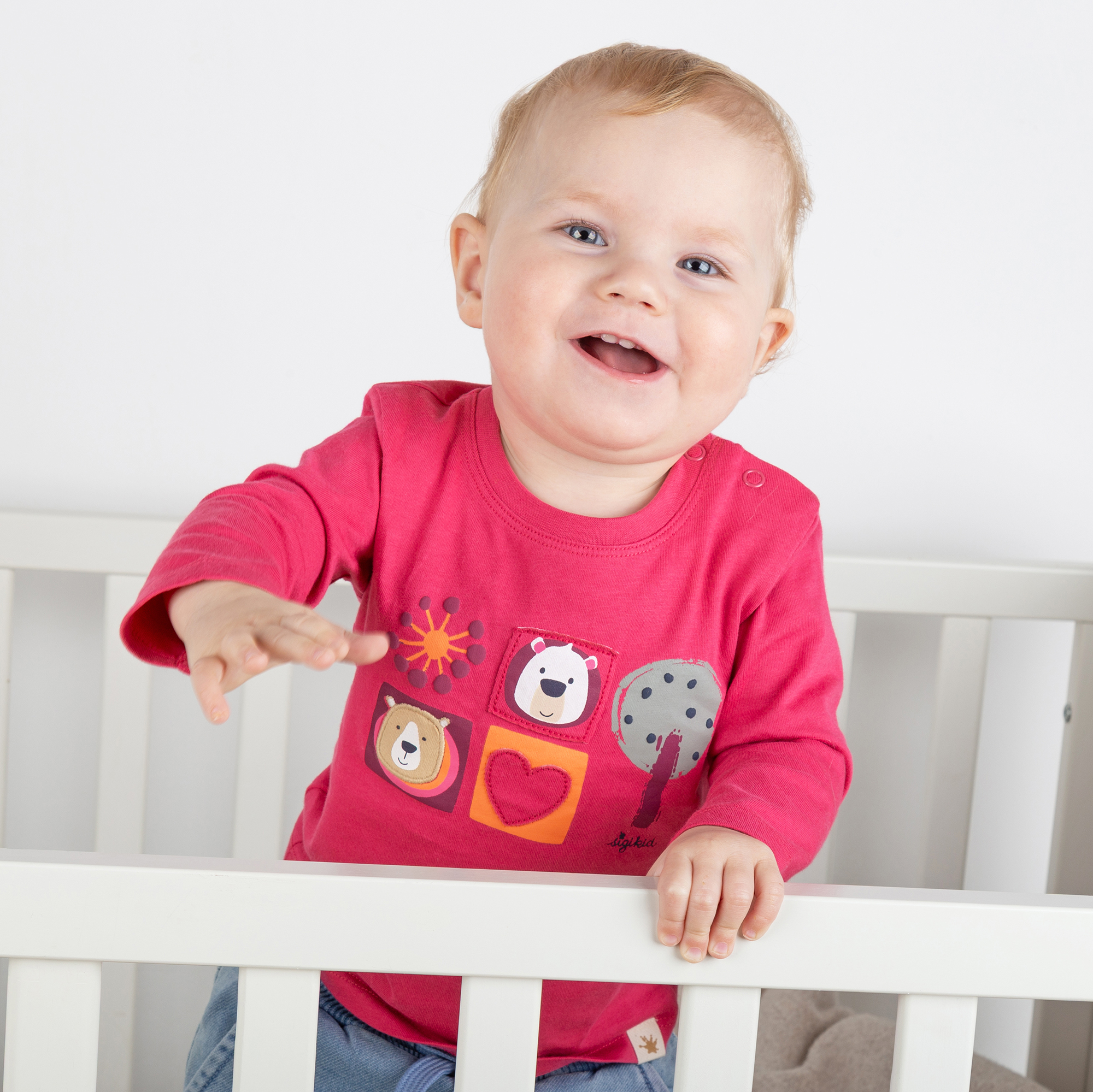 Baby Langarmshirt Bärchen Fancy Forest, pink Baby Langarmshirt Bärchen Fancy Forest, pink