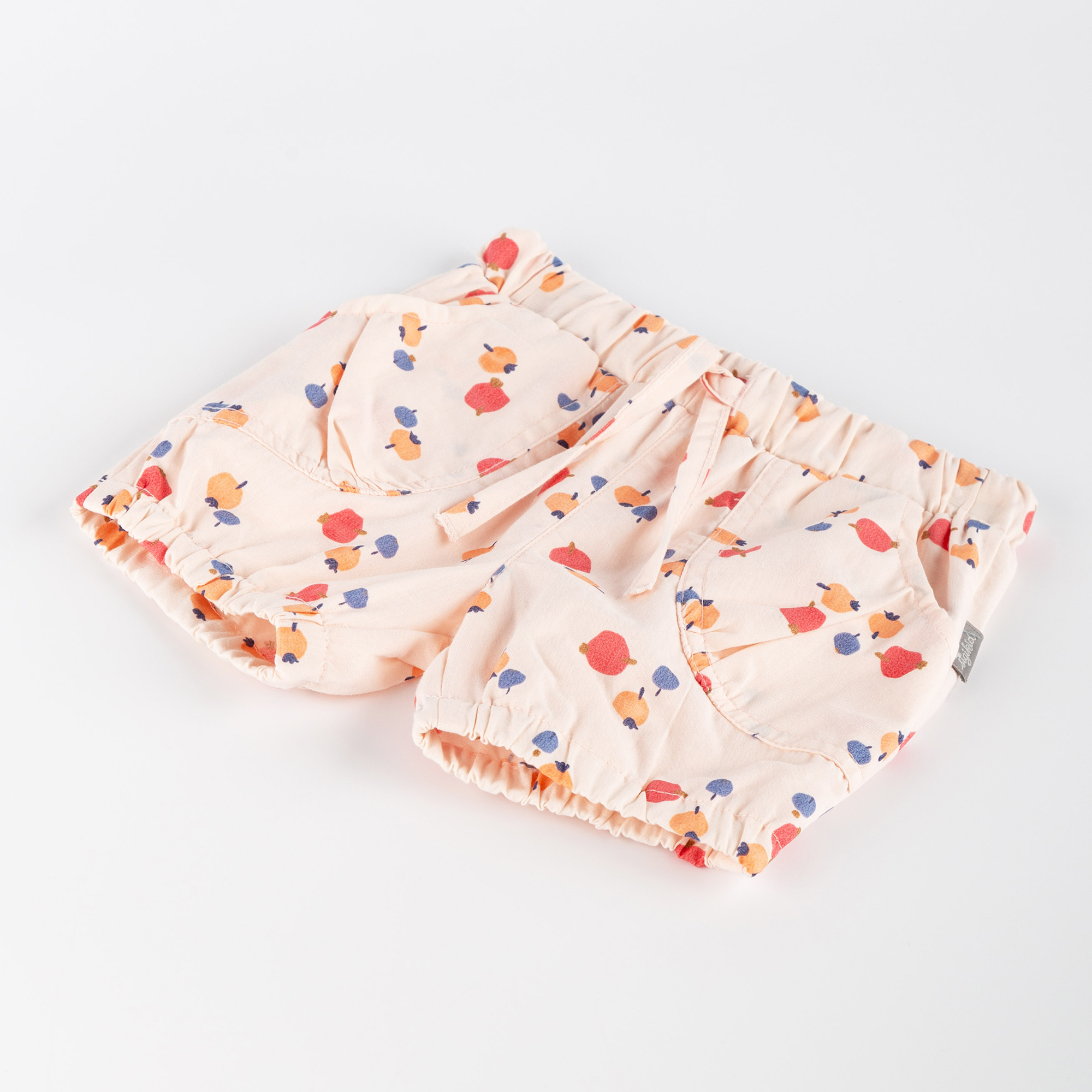 Baby shorts pale pink berry print