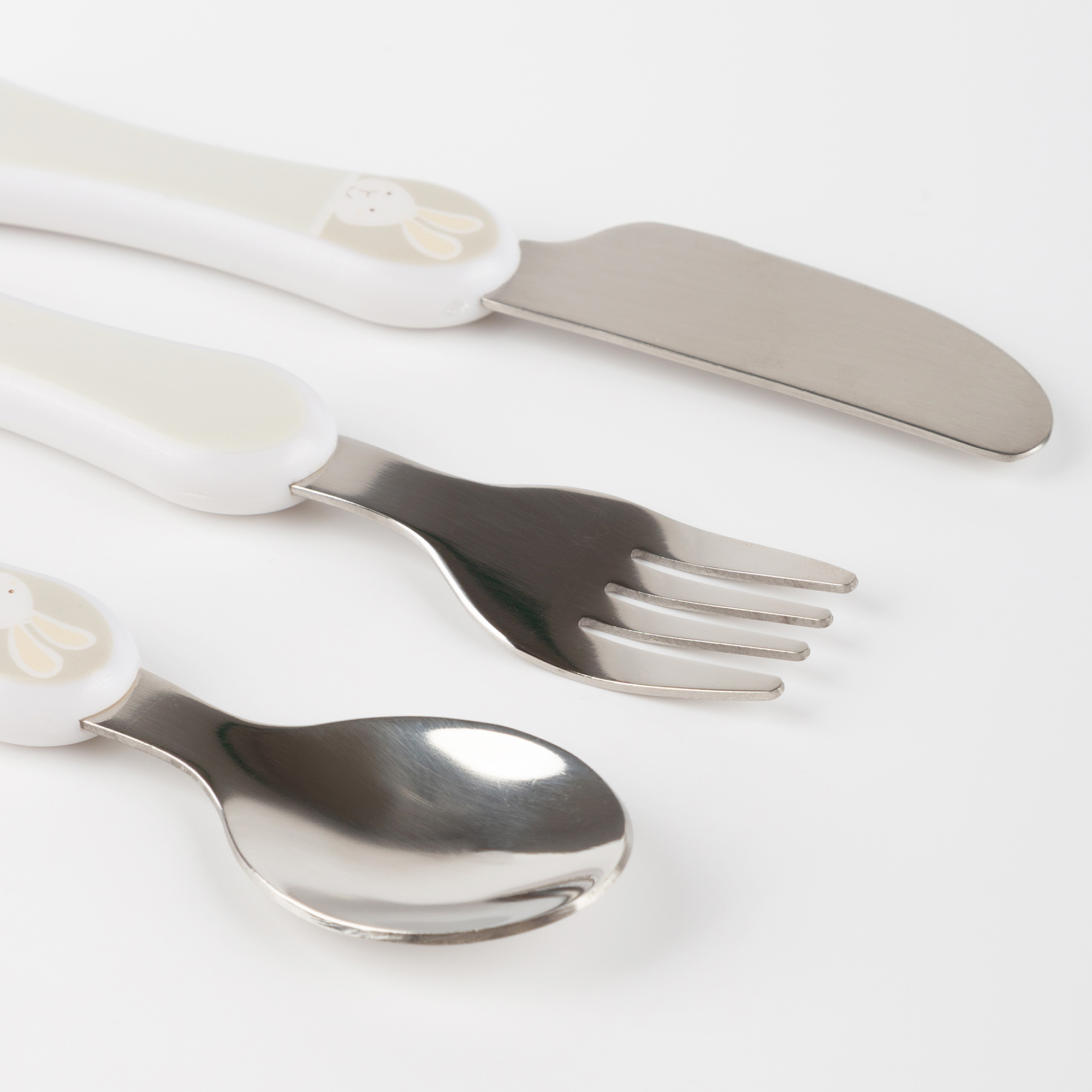 Children's bunny cutlery set knife, fork, spoon Children's bunny cutlery set knife, fork, spoon
