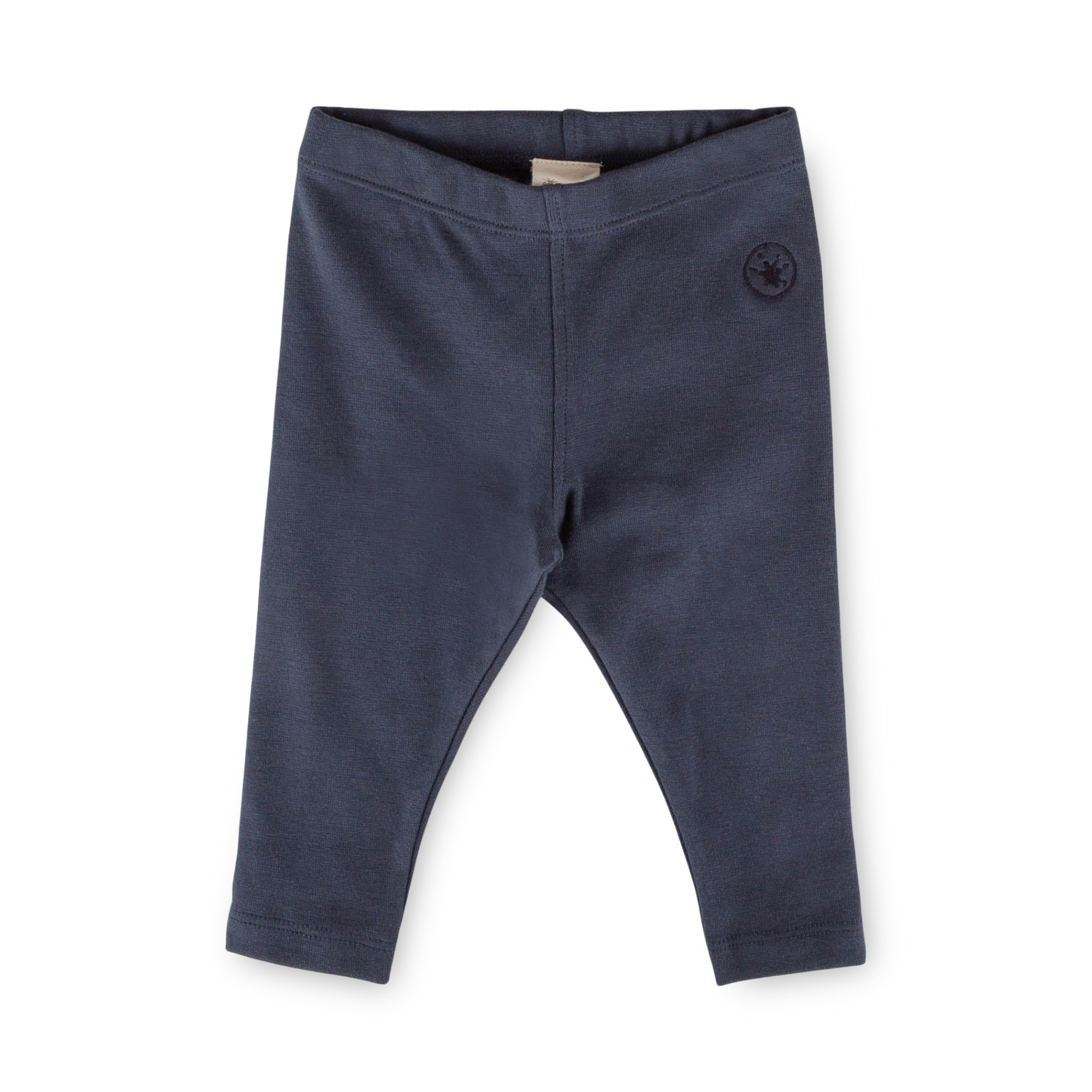 Baby rib knit leggings, dark blue