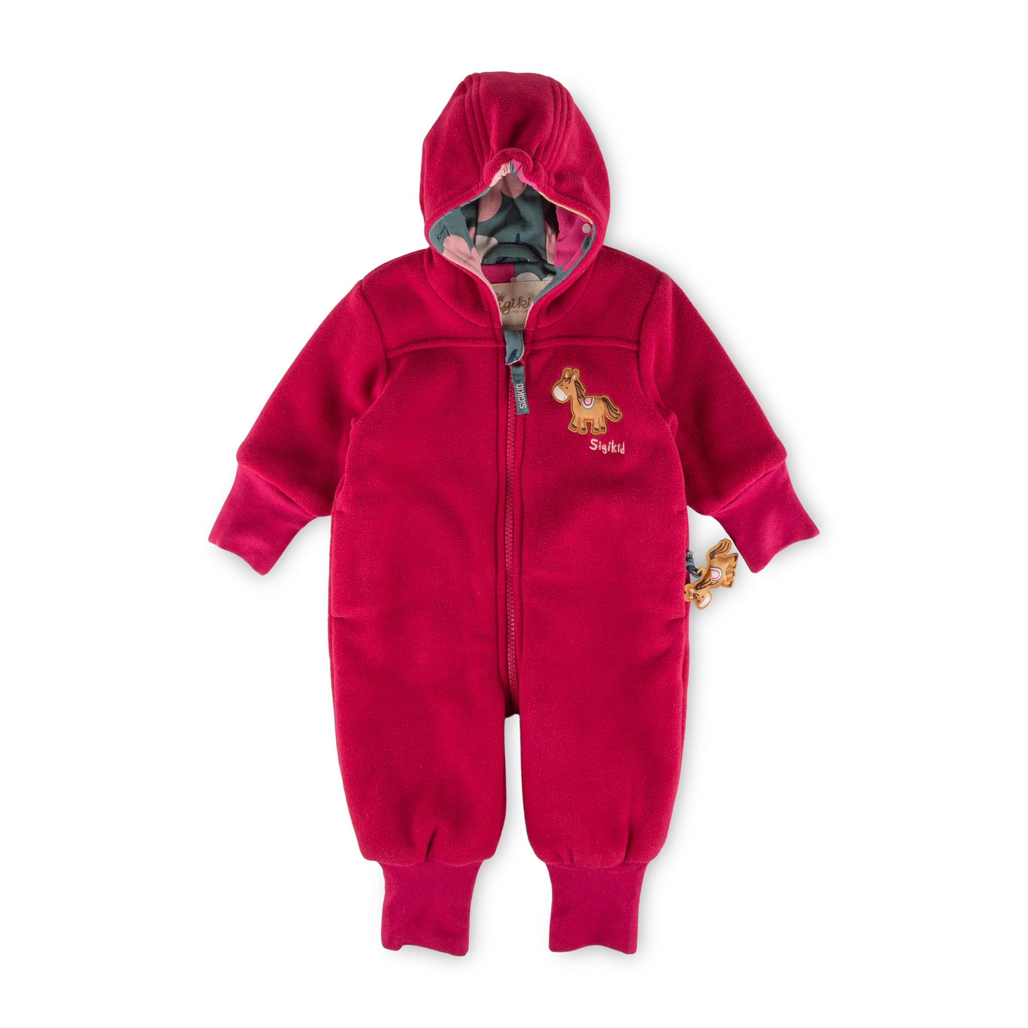 Baby Fleeceoverall Pony Love, dunkelrot Baby Fleeceoverall Pony Love, dunkelrot
