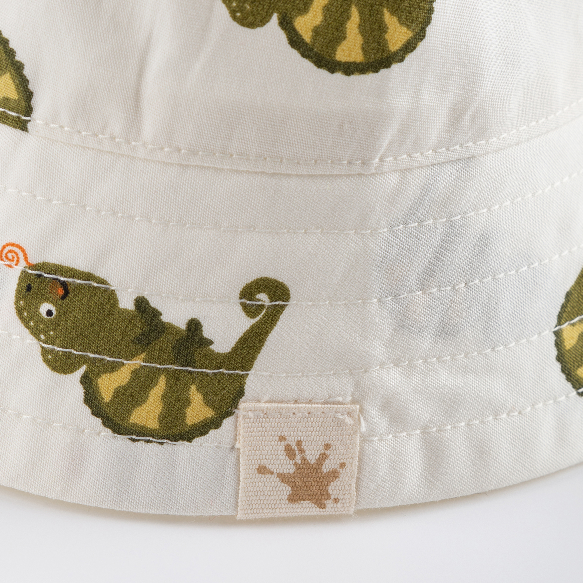 Brimmed children's sun hat chameleon, Jungle