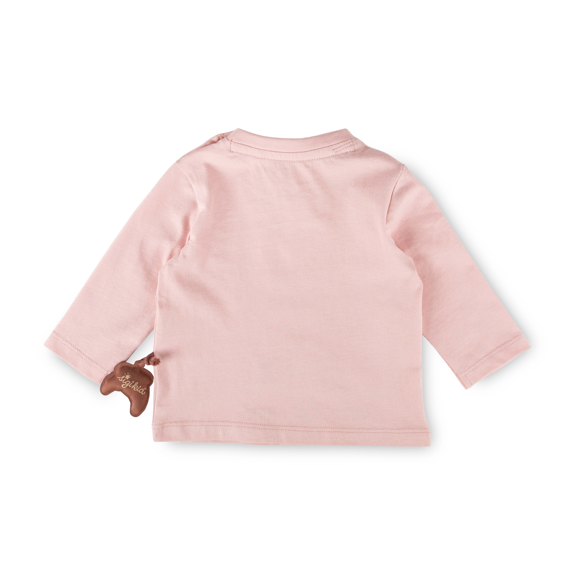 Rosa Baby Langarmshirt Hund, Petit Croissant