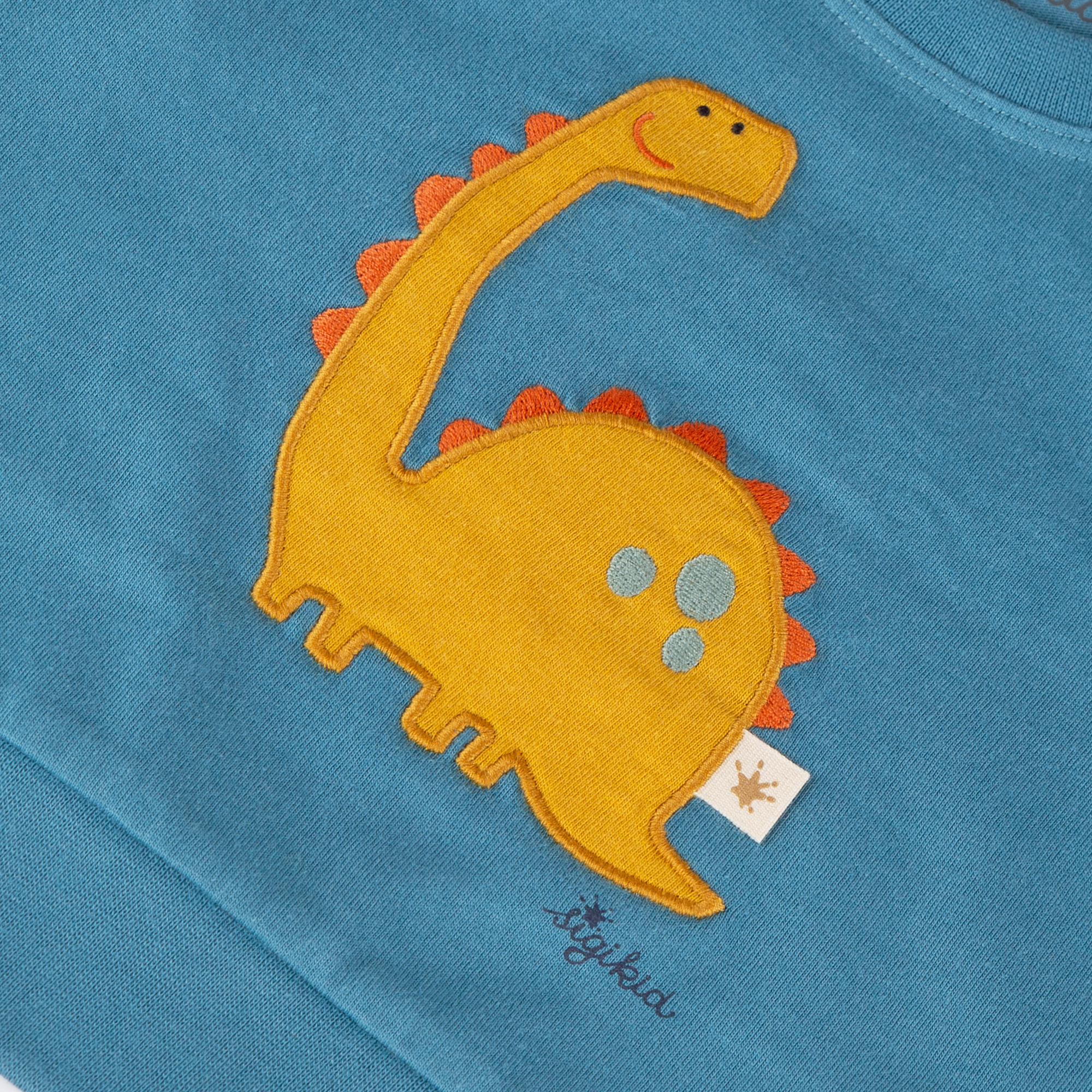 Baby Langarmshirt Dino, blau